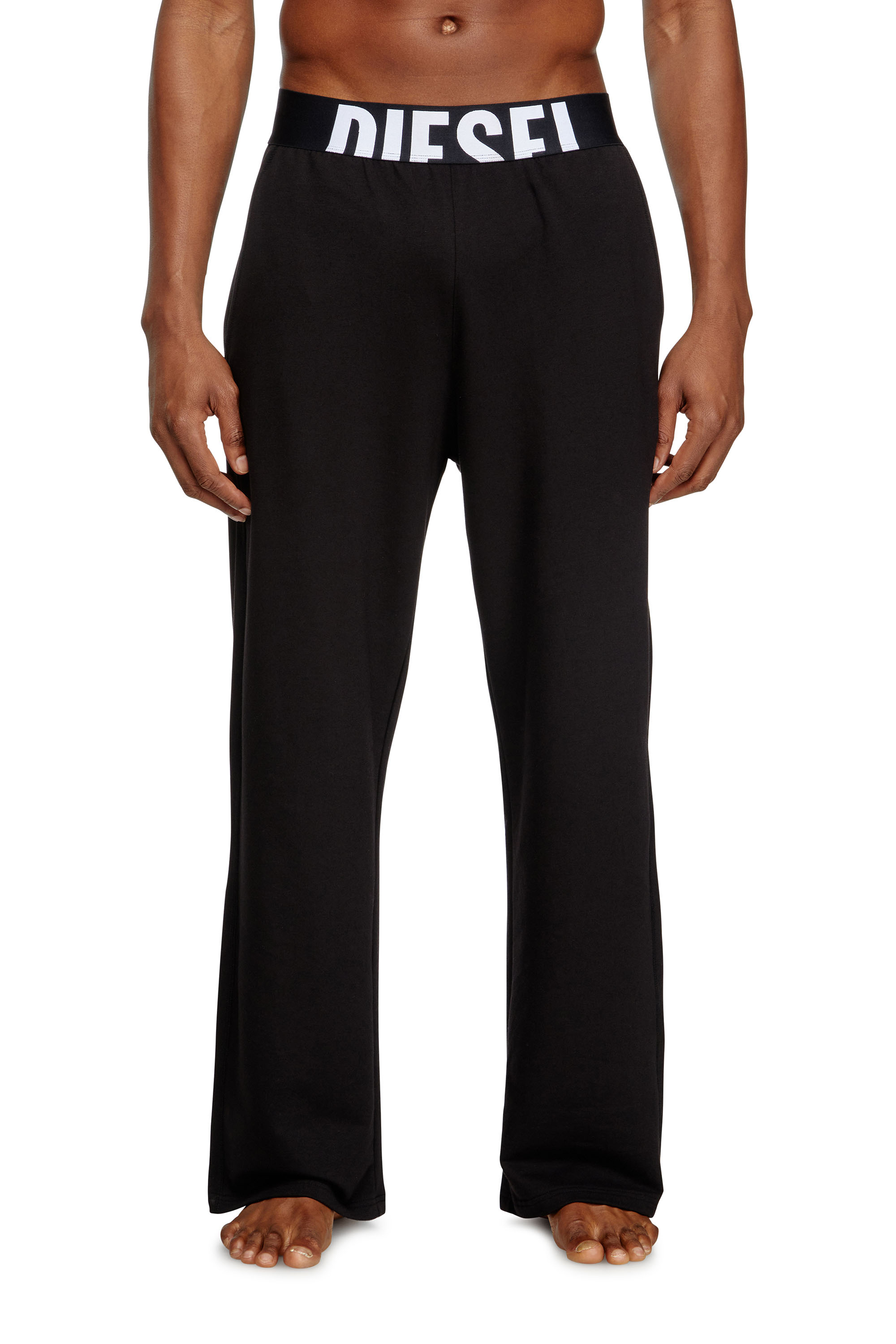 Diesel - NOLAN-D-POP, Male's Pyjama pants with cut-off logo in ブラック - 2