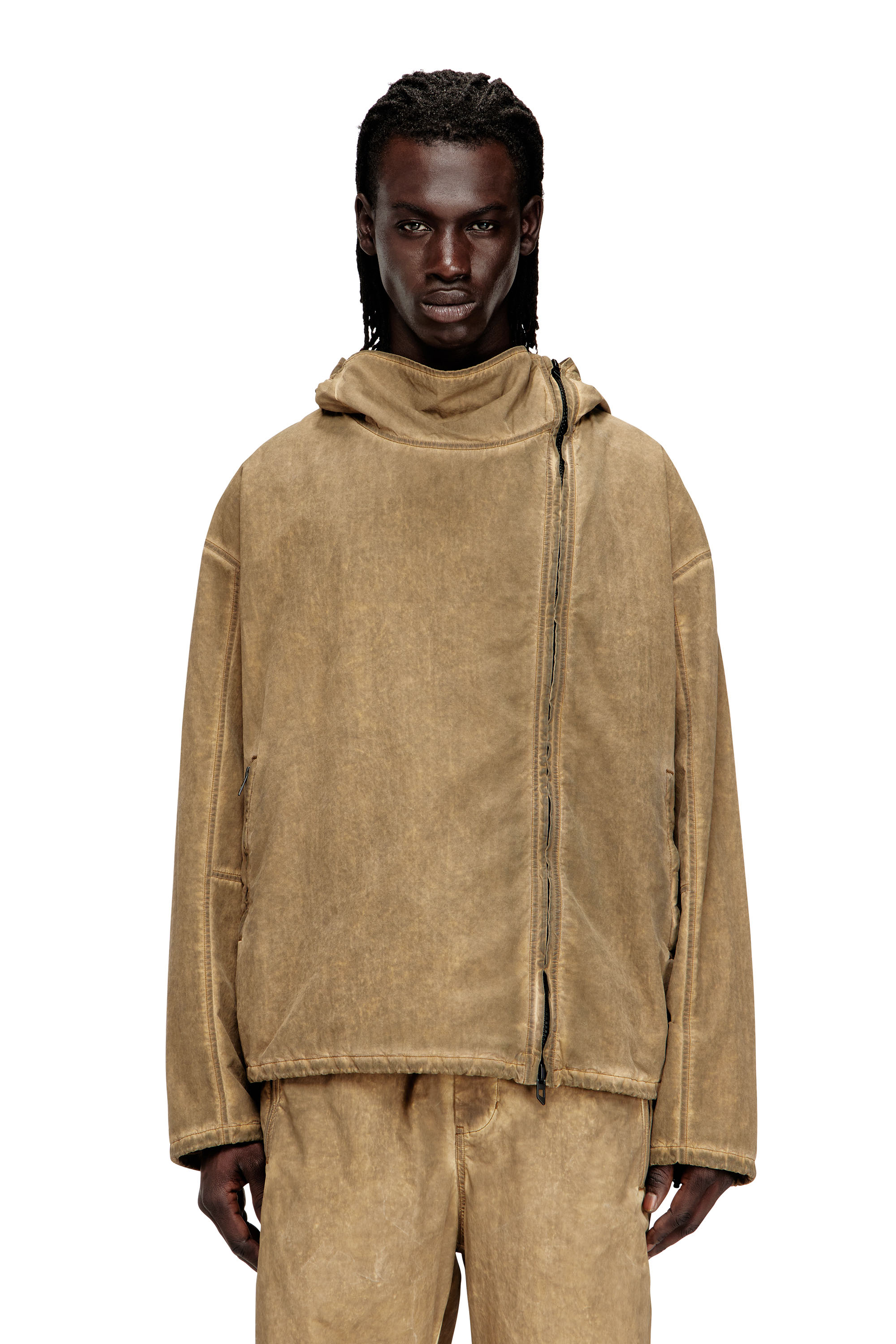 Diesel - J-SQUAD-TREAT, Male's フード付きジャケット in ベージュ - 3