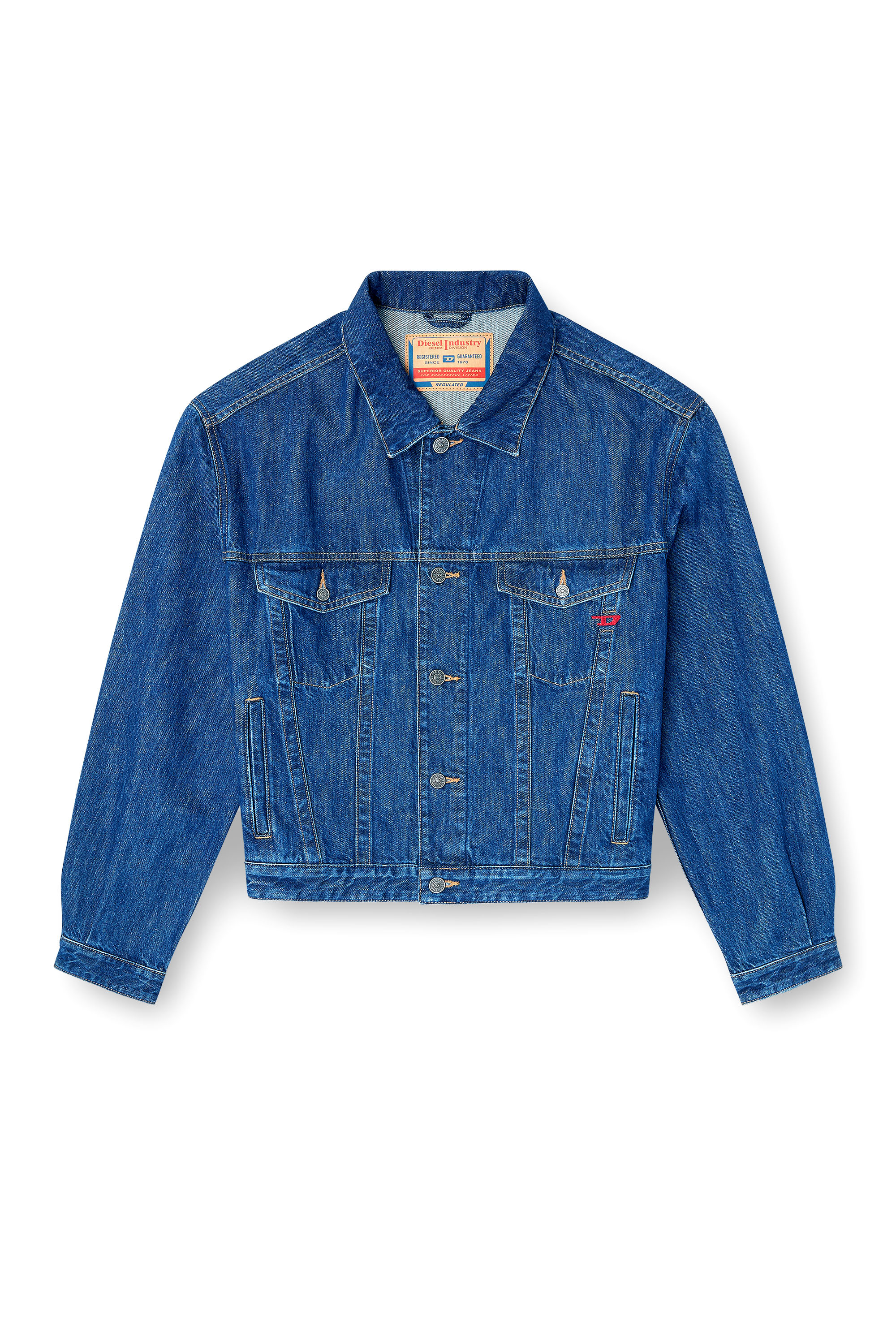 Diesel - D-RANGER, Male's デニムジャケット in ミディアムブルー - 2