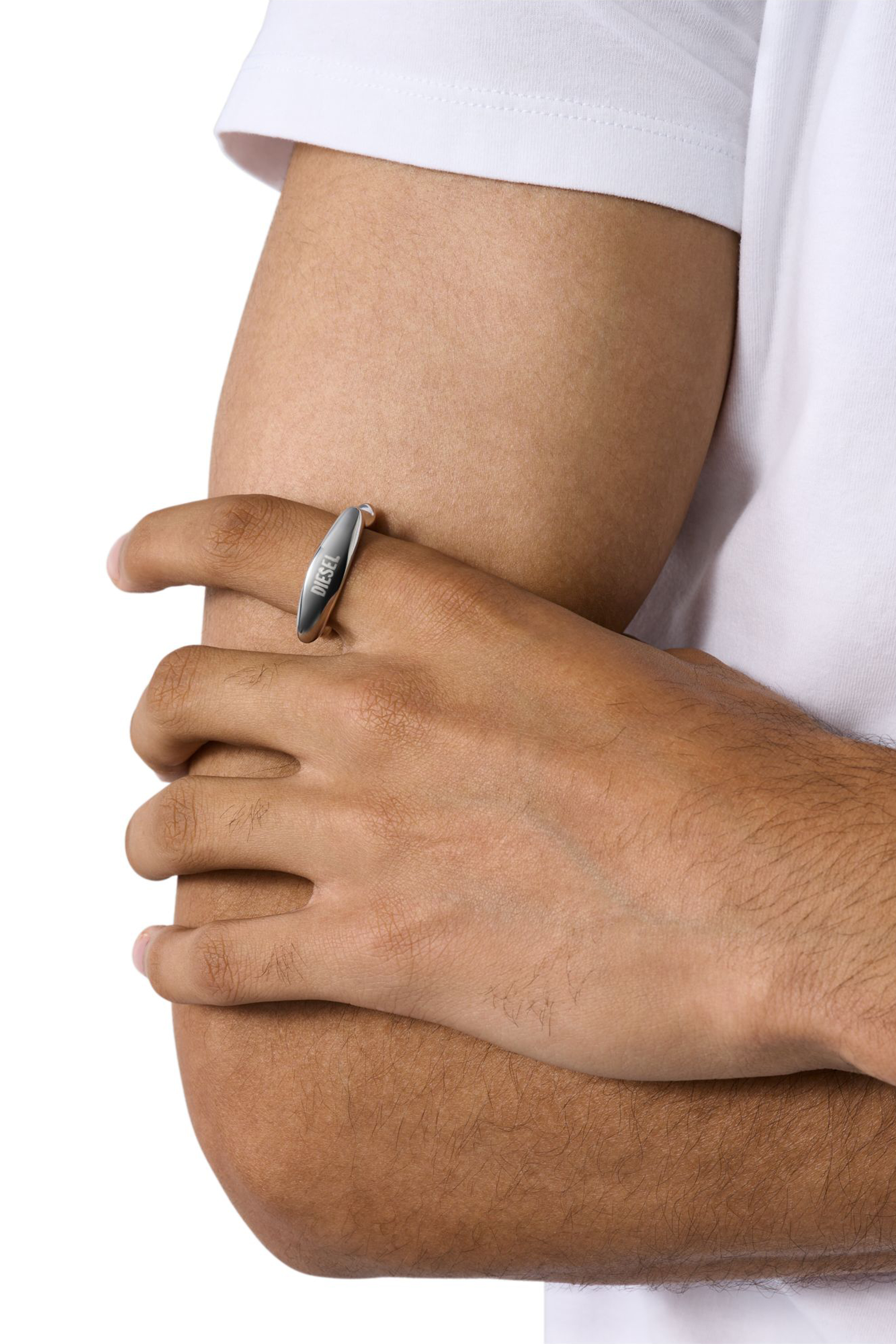 Diesel - DX1584040 JEWEL, Unisex's Stainless Steel Band Ring in シルバー - 3
