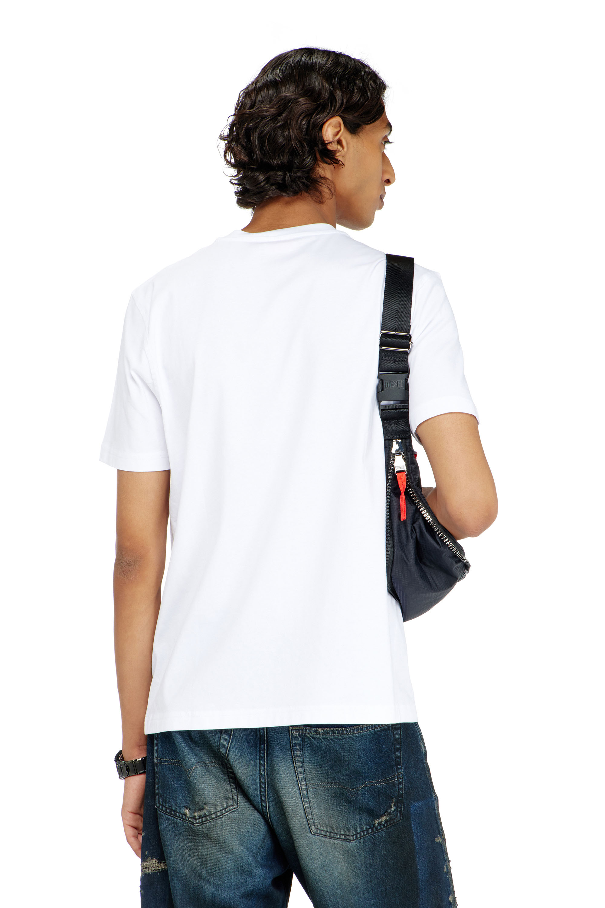 Diesel - T-ADJUST-AA9, Male's Tシャツ in ホワイト - 4