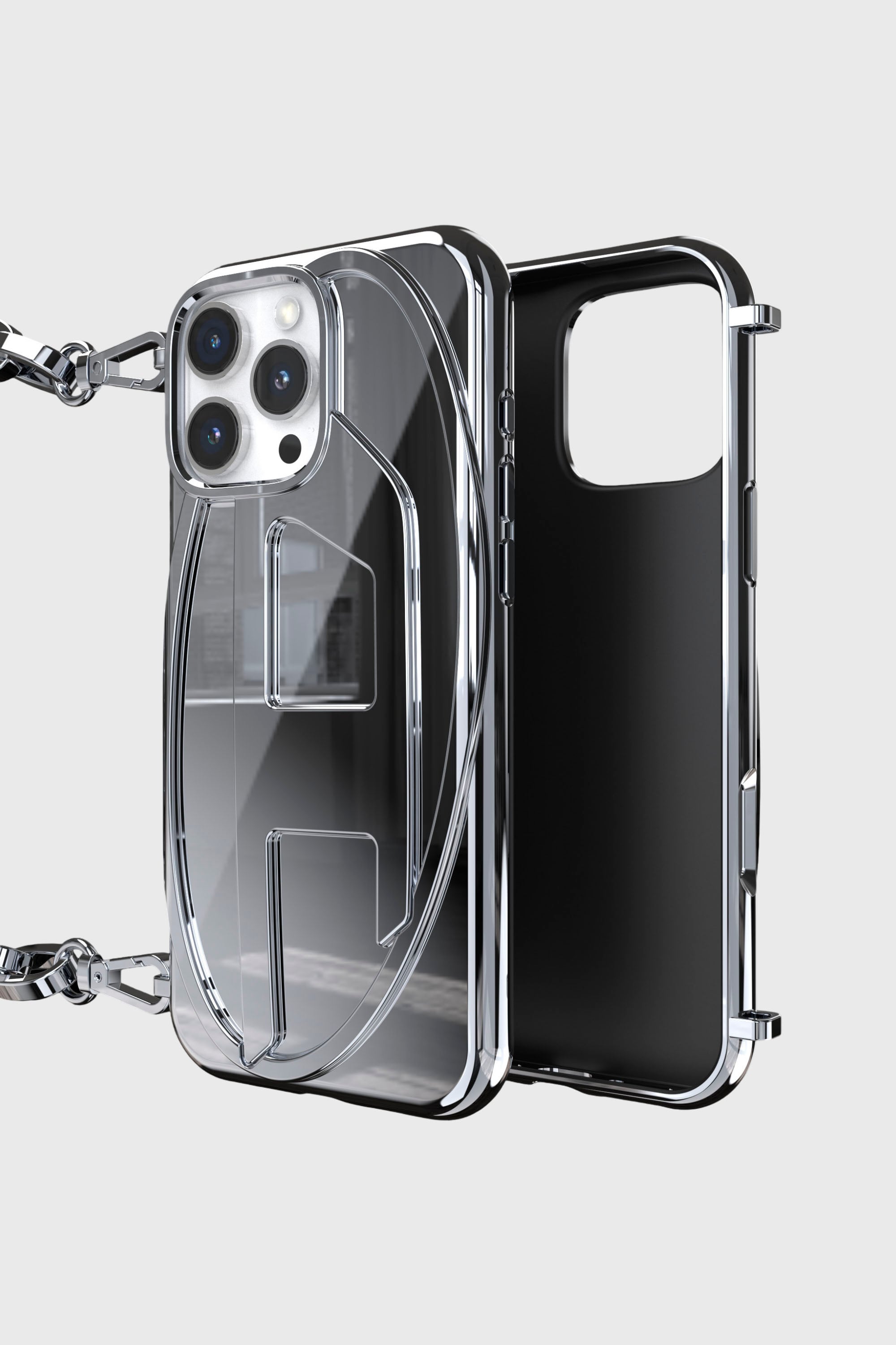 Diesel - 60260 MOULDED CASE, Unisex's Oval D Chain Case iPhone 16 Pro Max in ブラック - 2