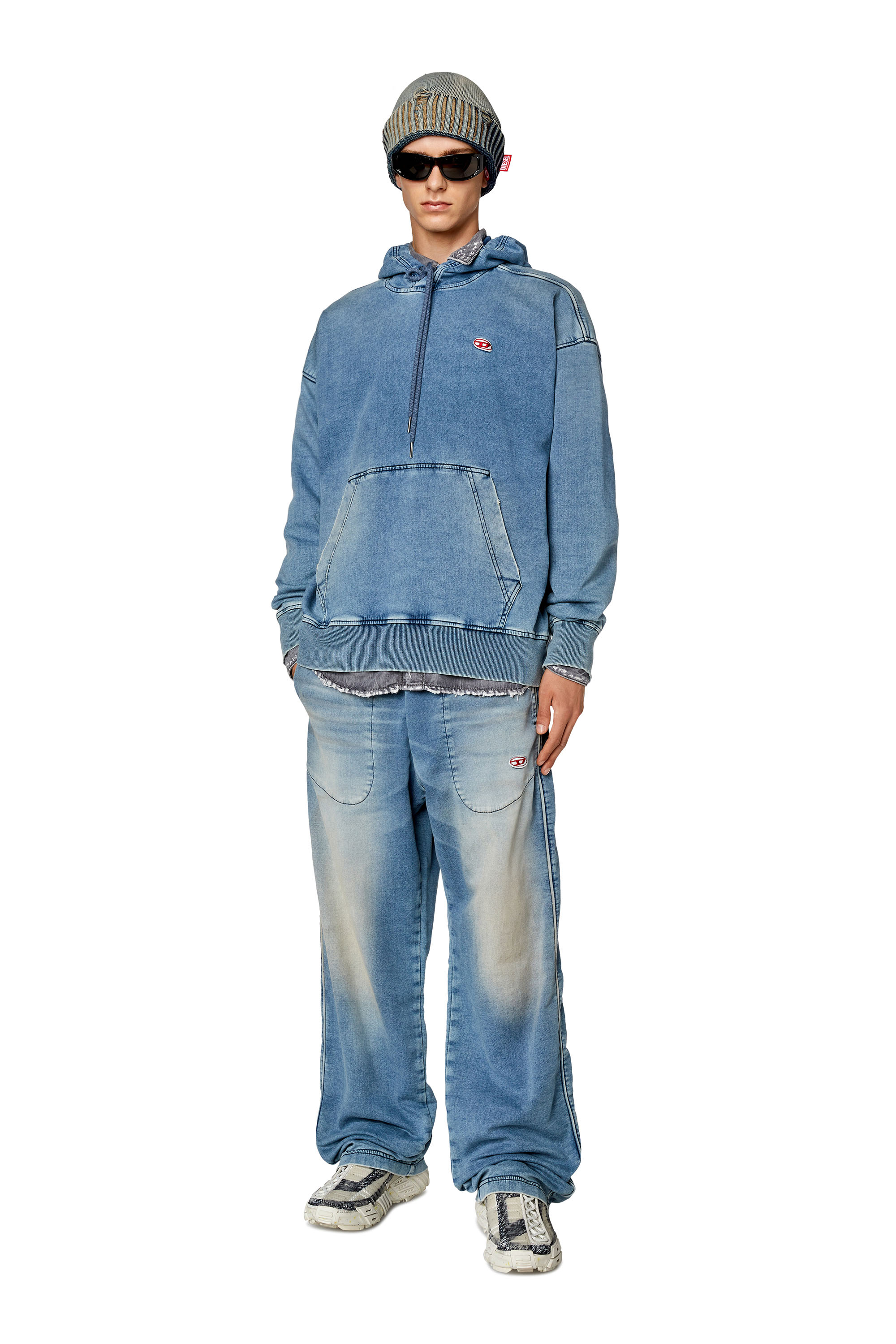 Diesel - Straight D-Martians Track Denim 068FK, ライトブルー - Image 6