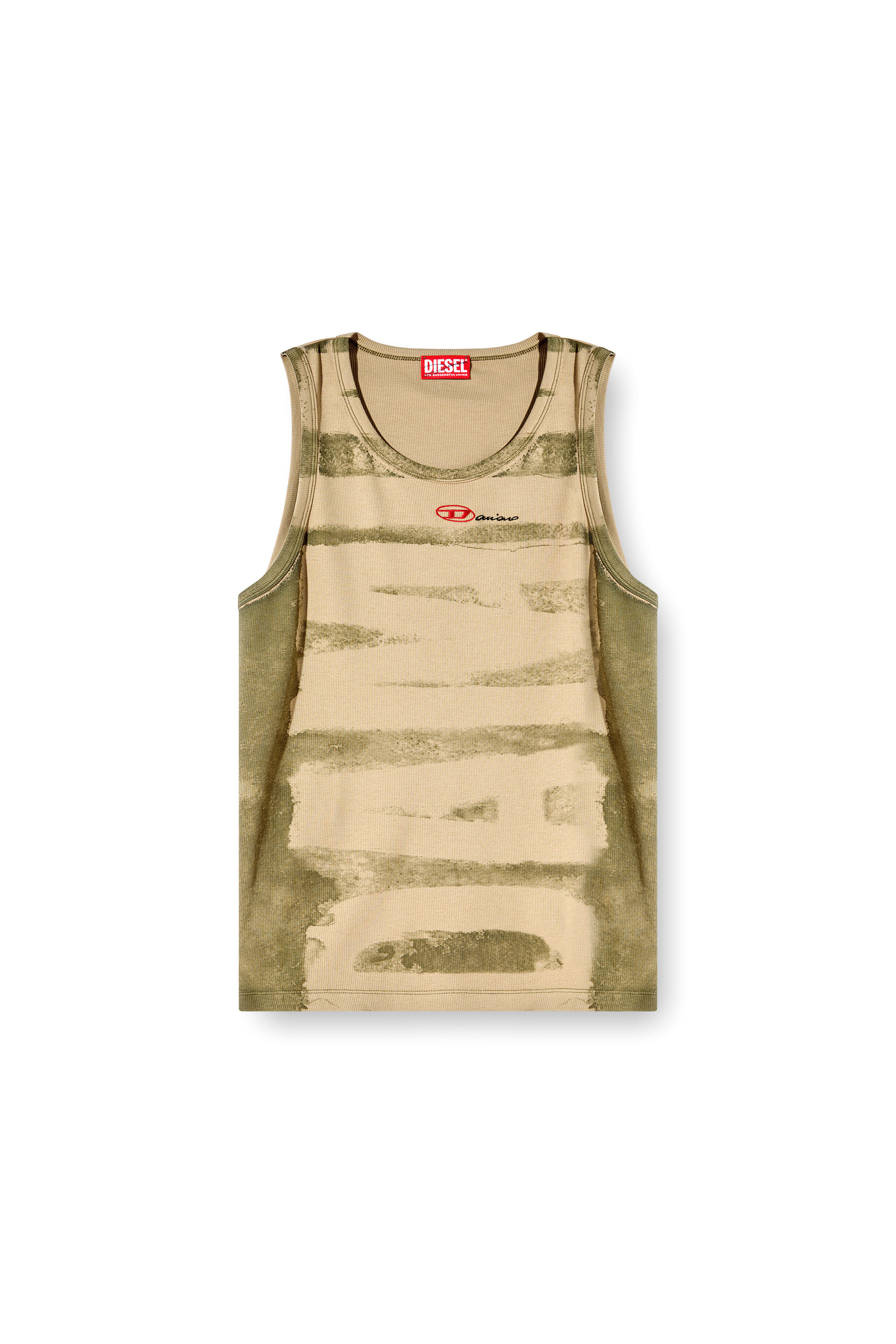 Diesel - T-LIFTY-BLEEDING-DD, Unisex's Tank top with Damiano print in グリーン - 7