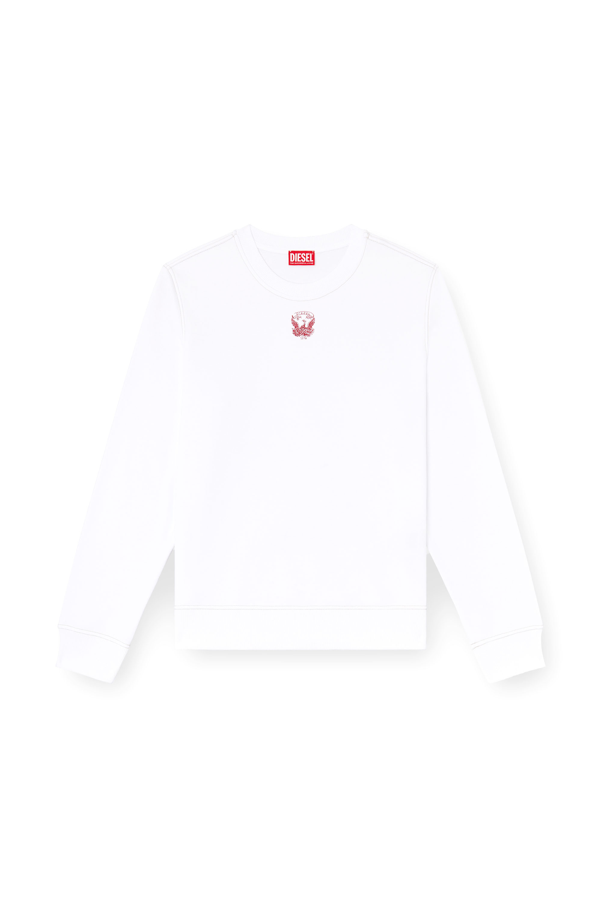 Diesel - S-GINN-T1, Male's プルオーバースウェット in ホワイト - 2