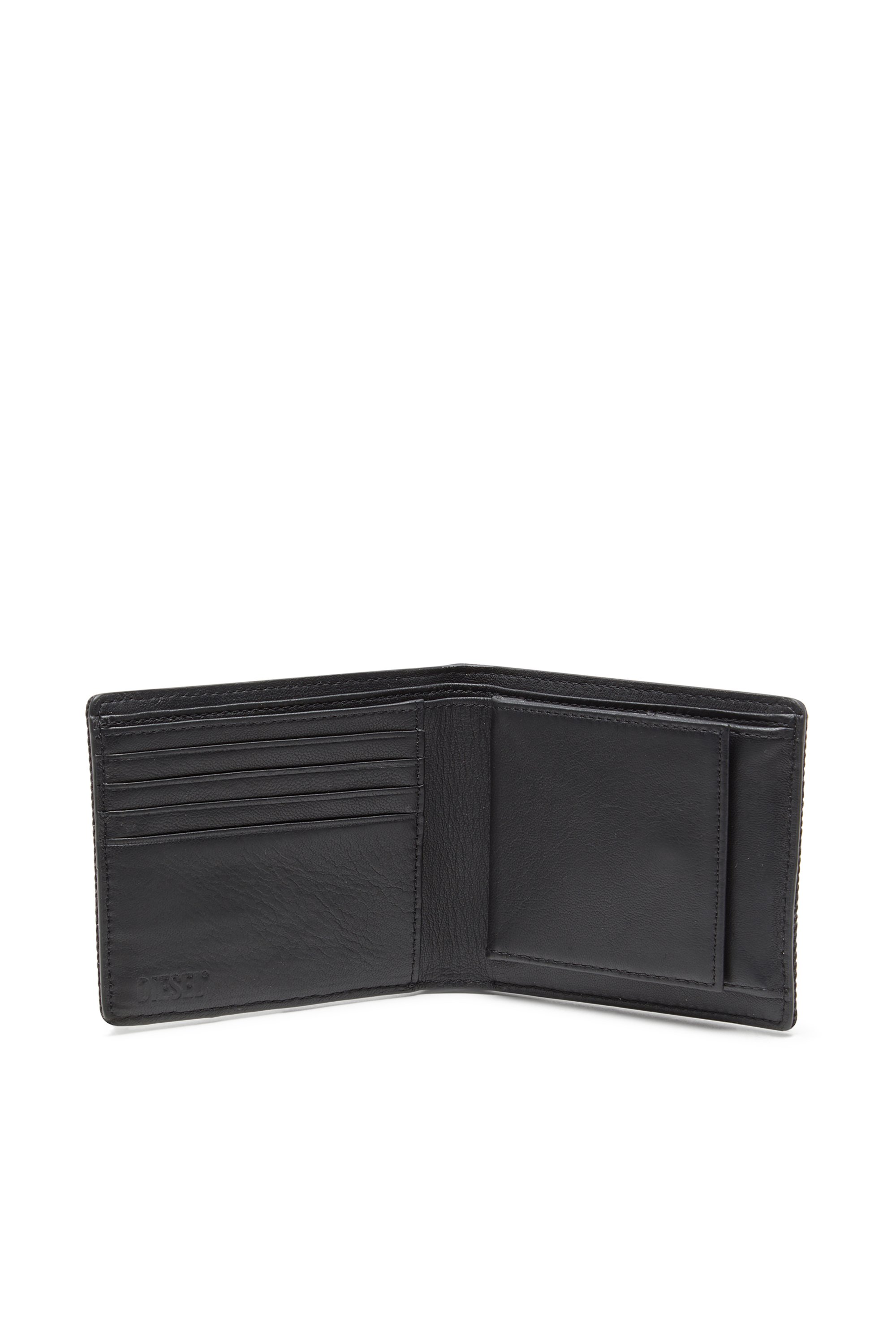 Diesel - MULTI-PKTS BI FOLD COIN S 3D, Male's 二つ折りウォレット in ブラック - 3