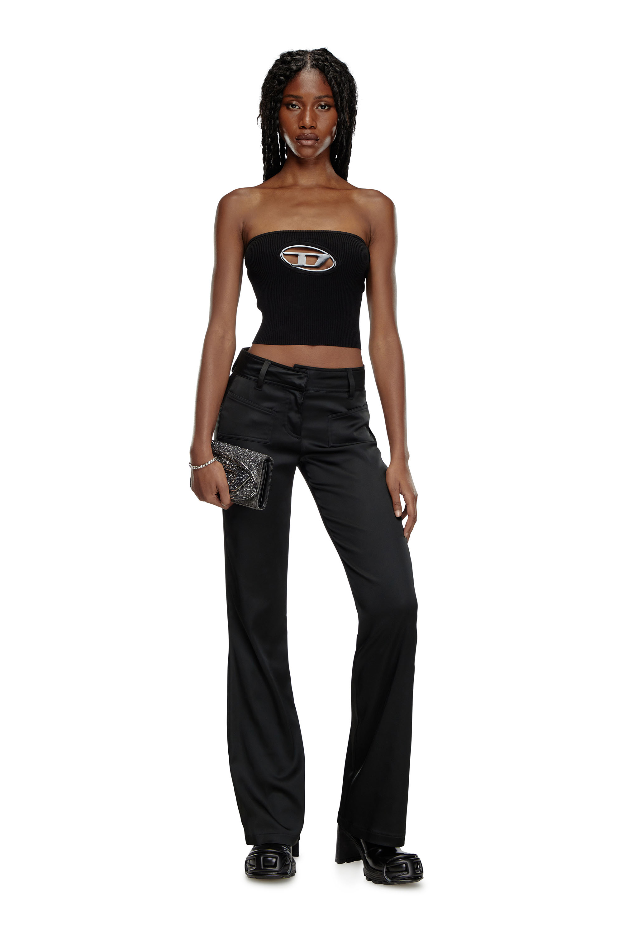 Diesel - M-CLARKSVILLE-A, Female's ニット in ブラック/グレー - 1