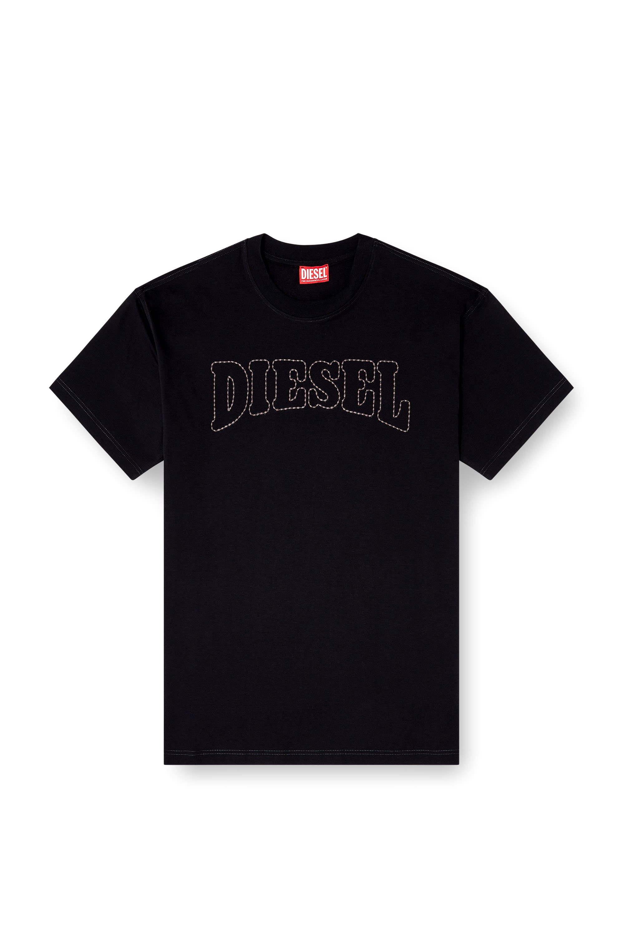 Diesel - T-NORM-V10, Male's Tシャツ in ブラック - 3