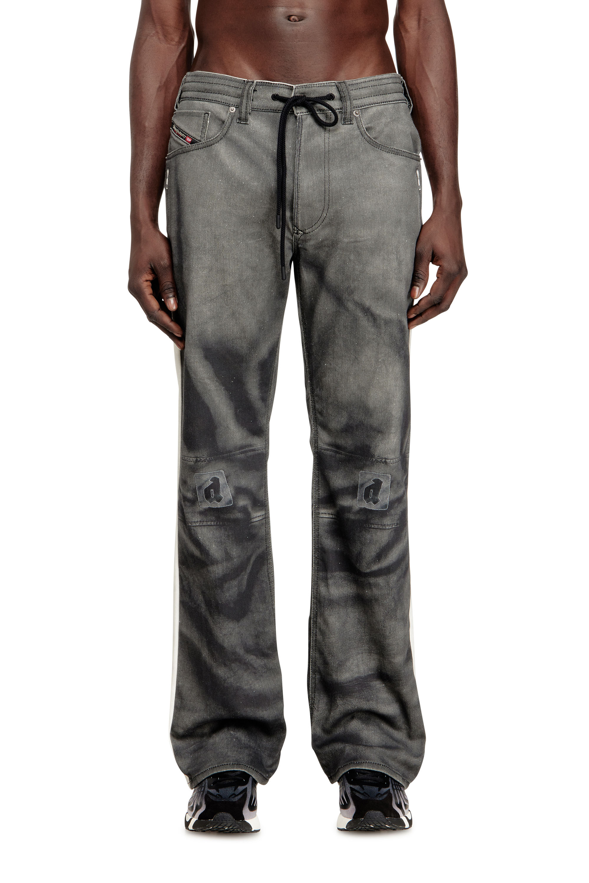Diesel - Male's Relaxed 2080 D-Reel Joggjeans&reg; 068VJ, ブラック/ダークグレー - 3