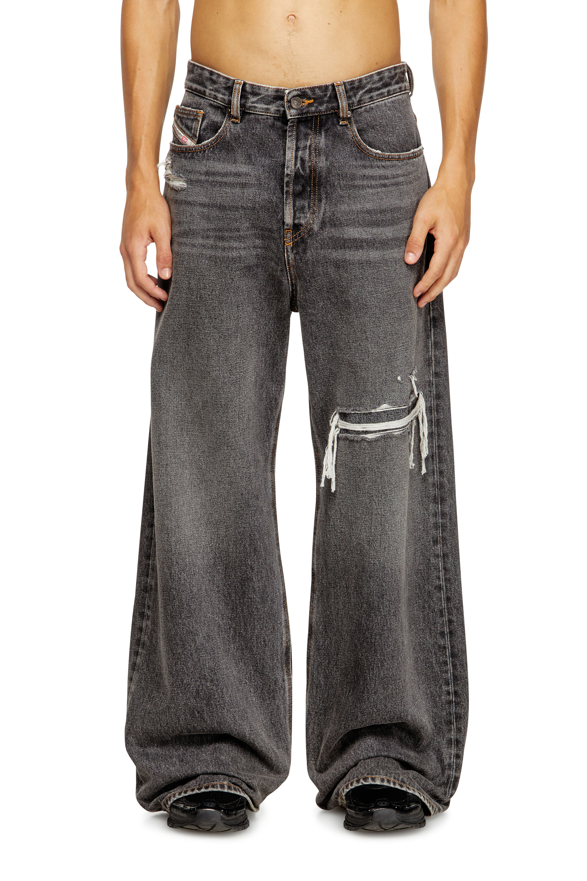 Relaxed Jeans D-Rise 007F6, ブラック/ダークグレー Diesel - Male's Relaxed Jeans D-Rise 007F6, ブラック/ダークグレー - 3