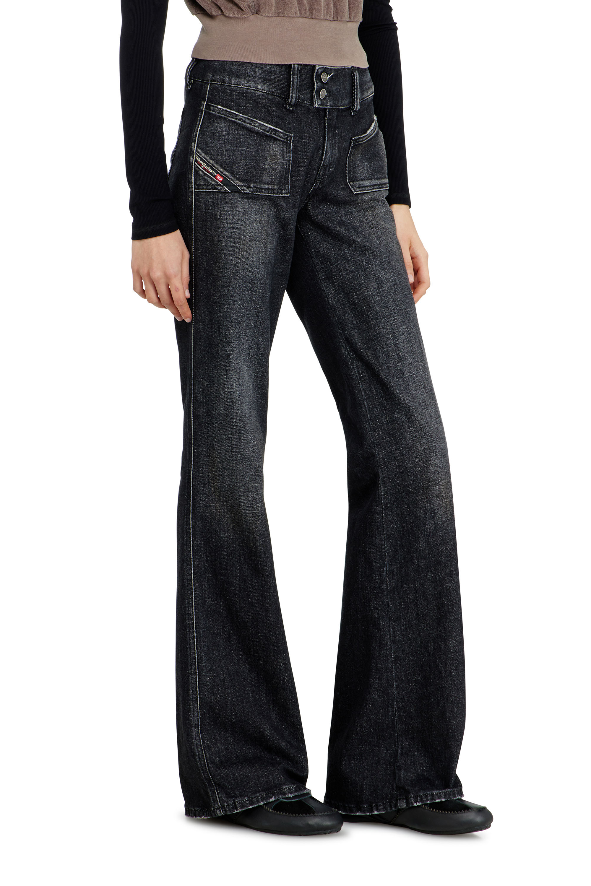 Diesel - Female's Bootcut Jeans D-Hush 09N50, ブラック/ダークグレー - 7