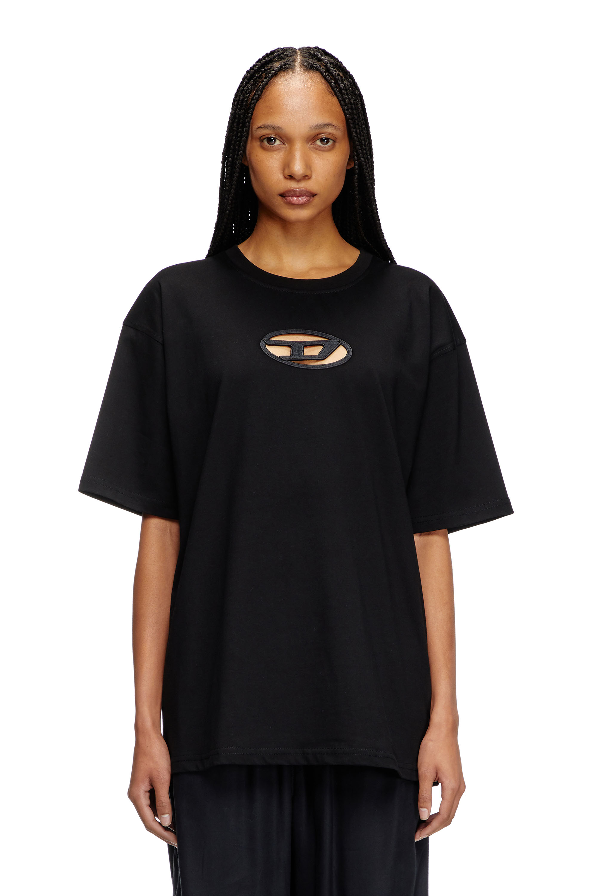 Diesel - T-BOXT-OD, Unisex's T-shirt with embroidered Oval D in ブラック - 5
