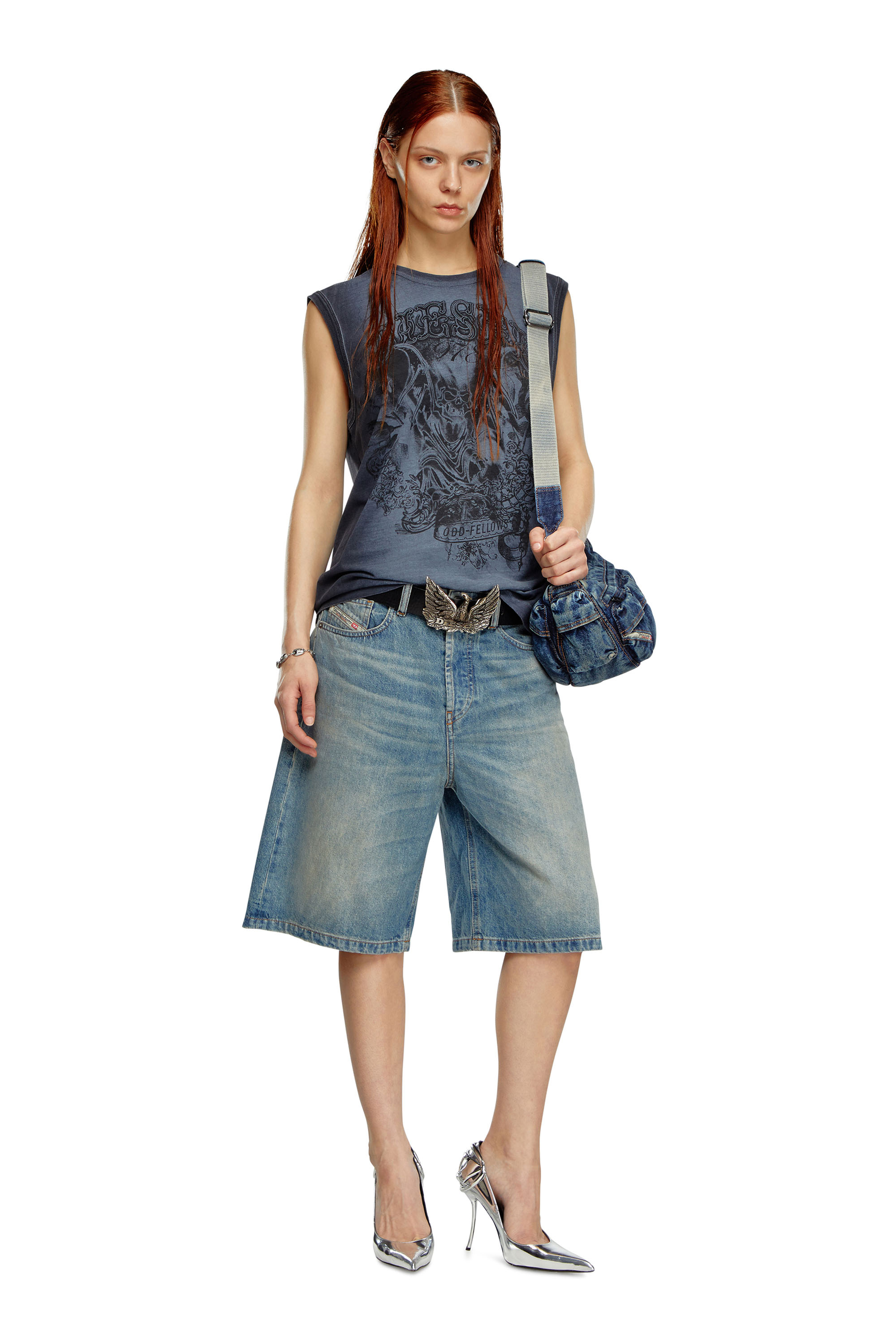 Diesel - DE-SIRE-SHORT, Female's Denim shorts in ライトブルー - 2