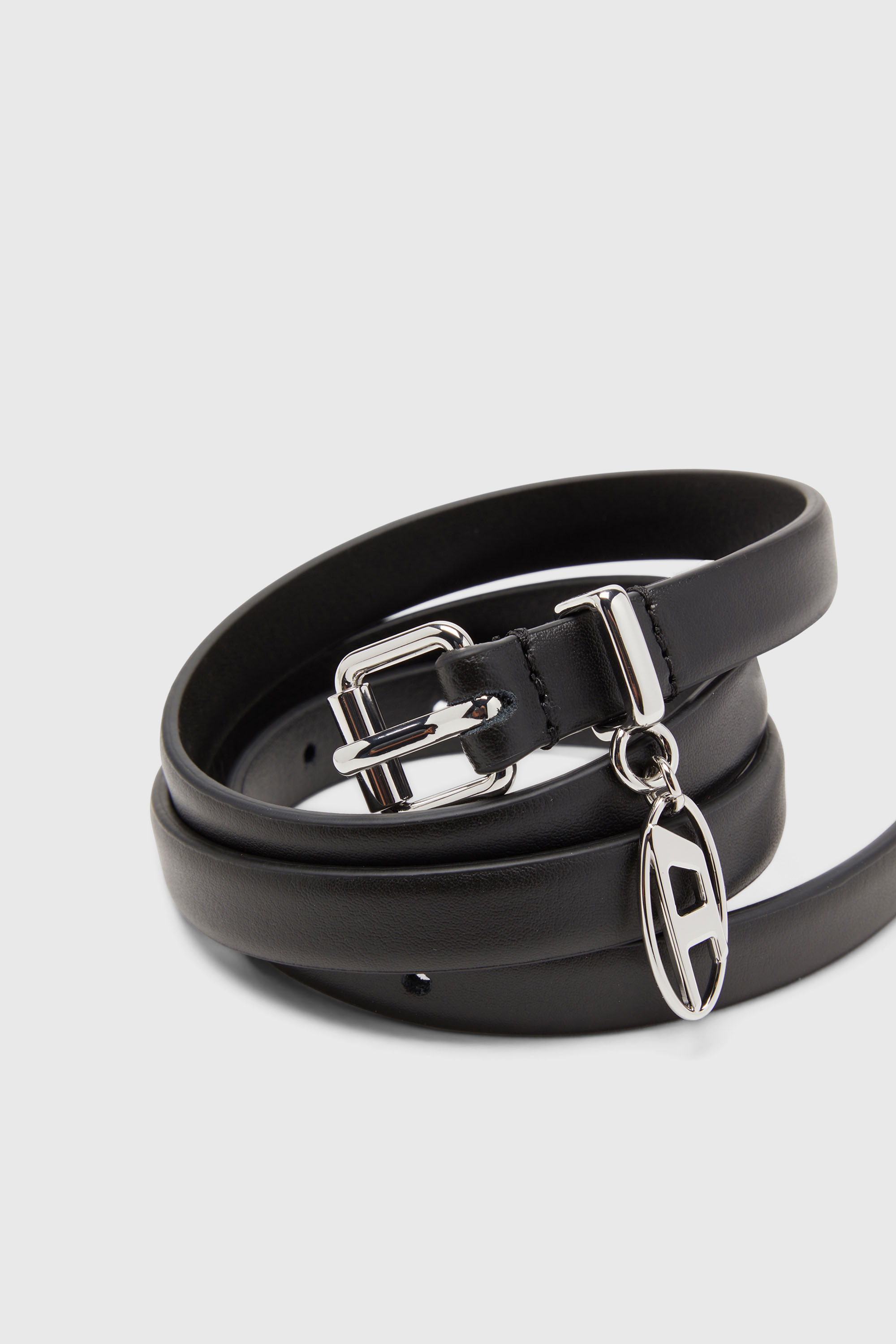Diesel - B-CHARM-OVAL D, Female's レザーベルト in ブラック - 3