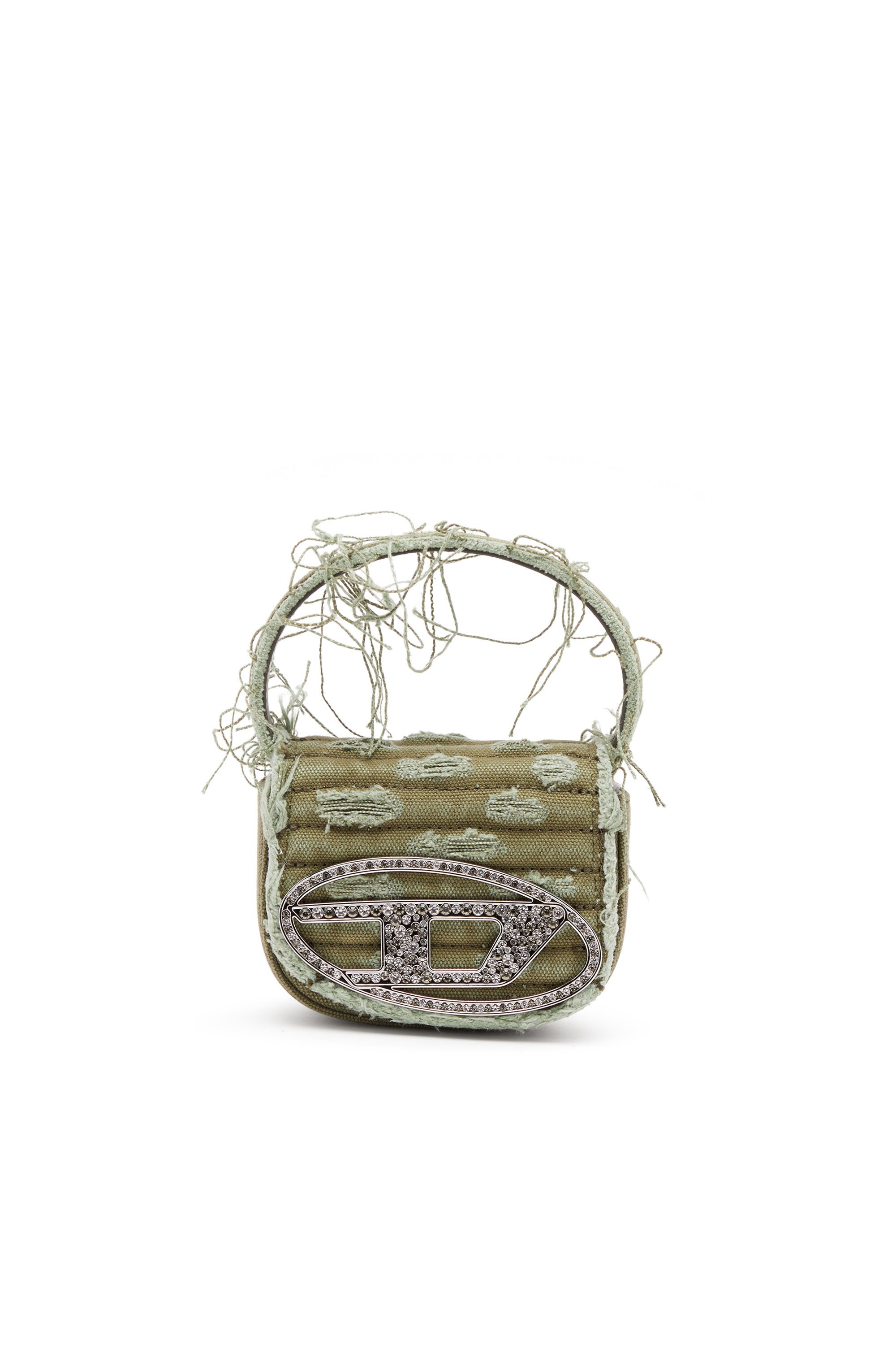 Diesel - 1DR XS, Female's 1DR XS-Iconic mini bag in canvas and leather in ミリタリーグリーン - 1