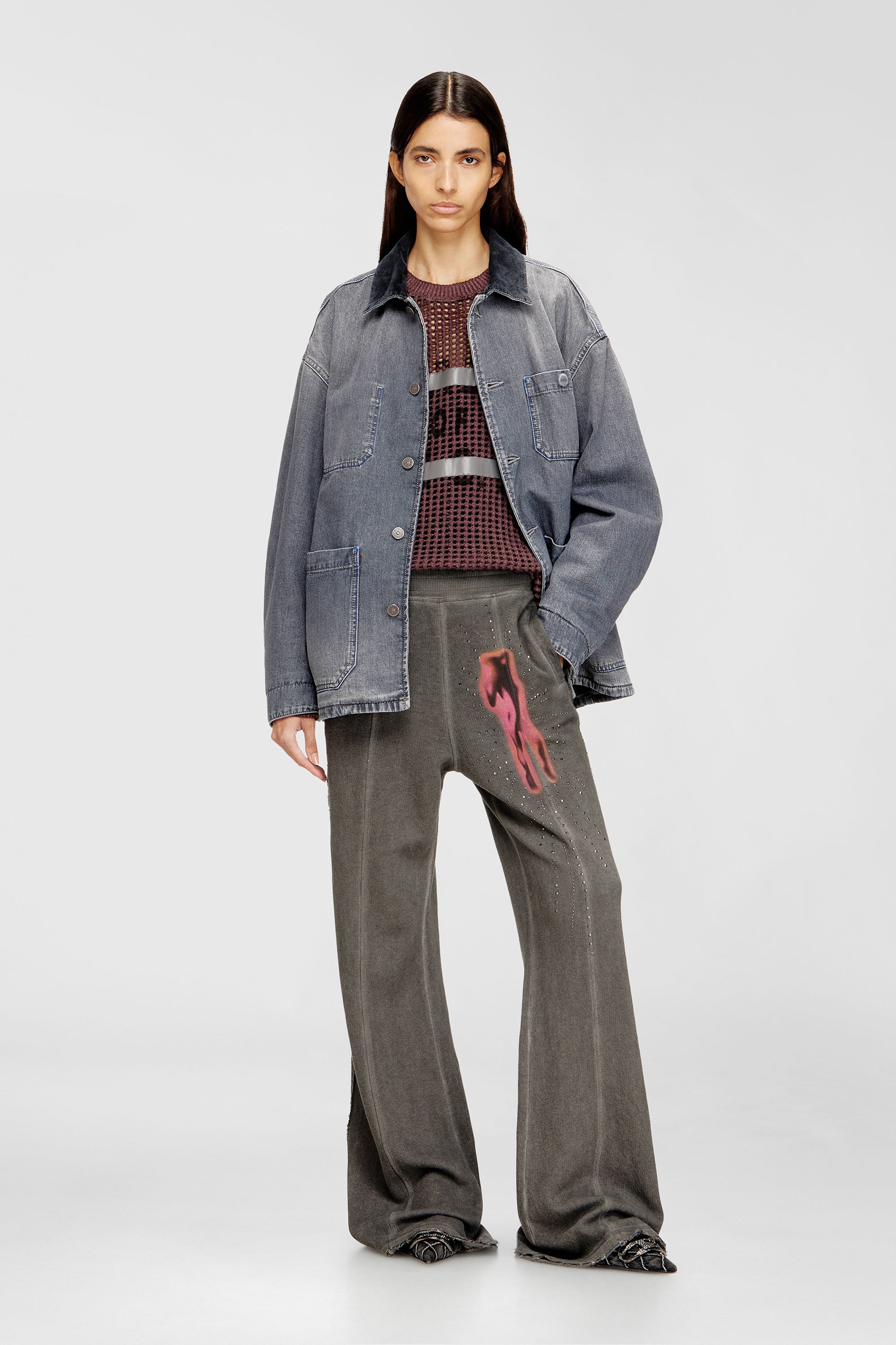 Diesel - D-STACK-U-L, Unisex's デニムジャケット in グレー - 2