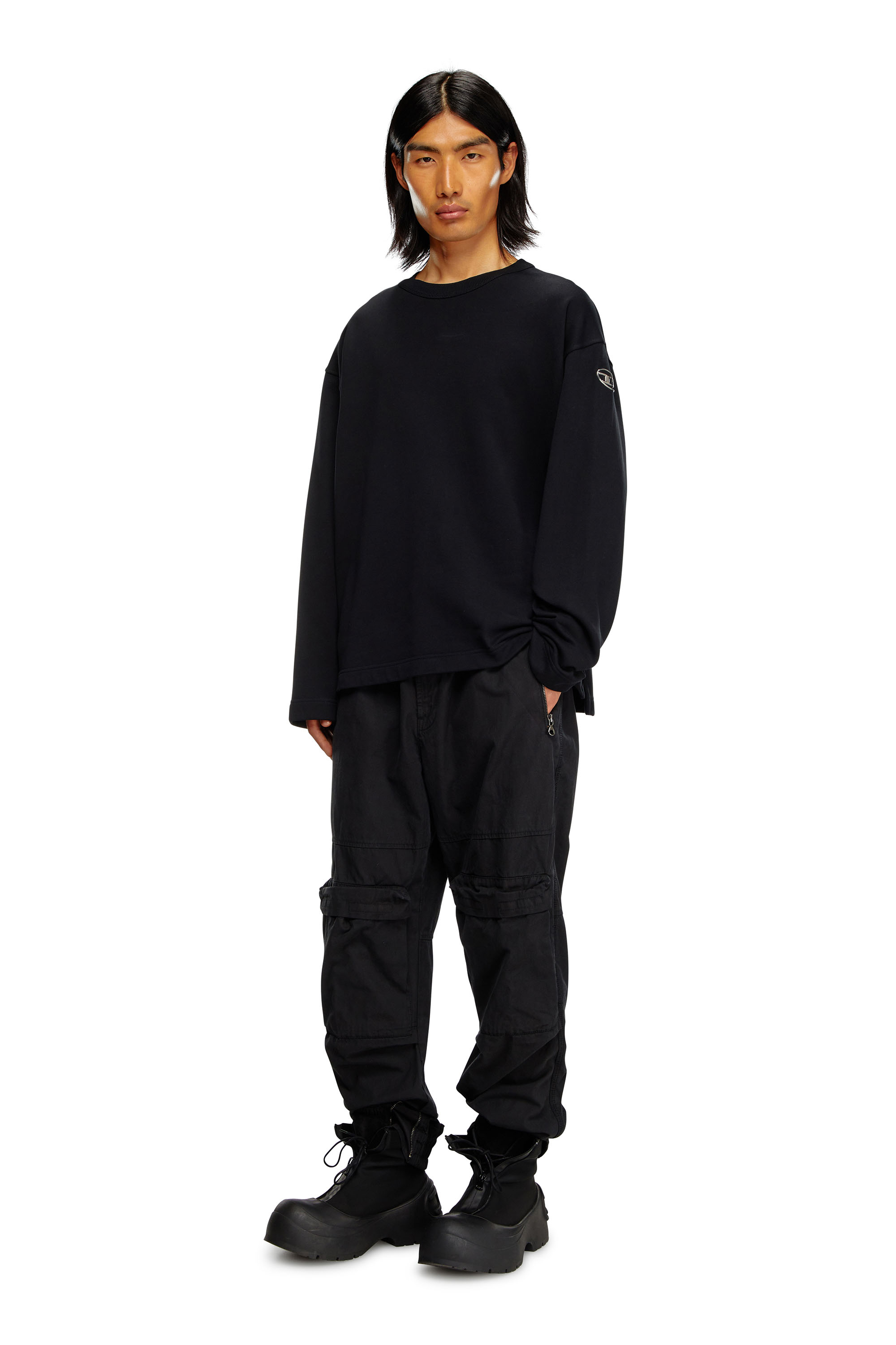 Diesel - S-MACSIS-OD, Male's スウェットプルオーバー in ブラック - 1