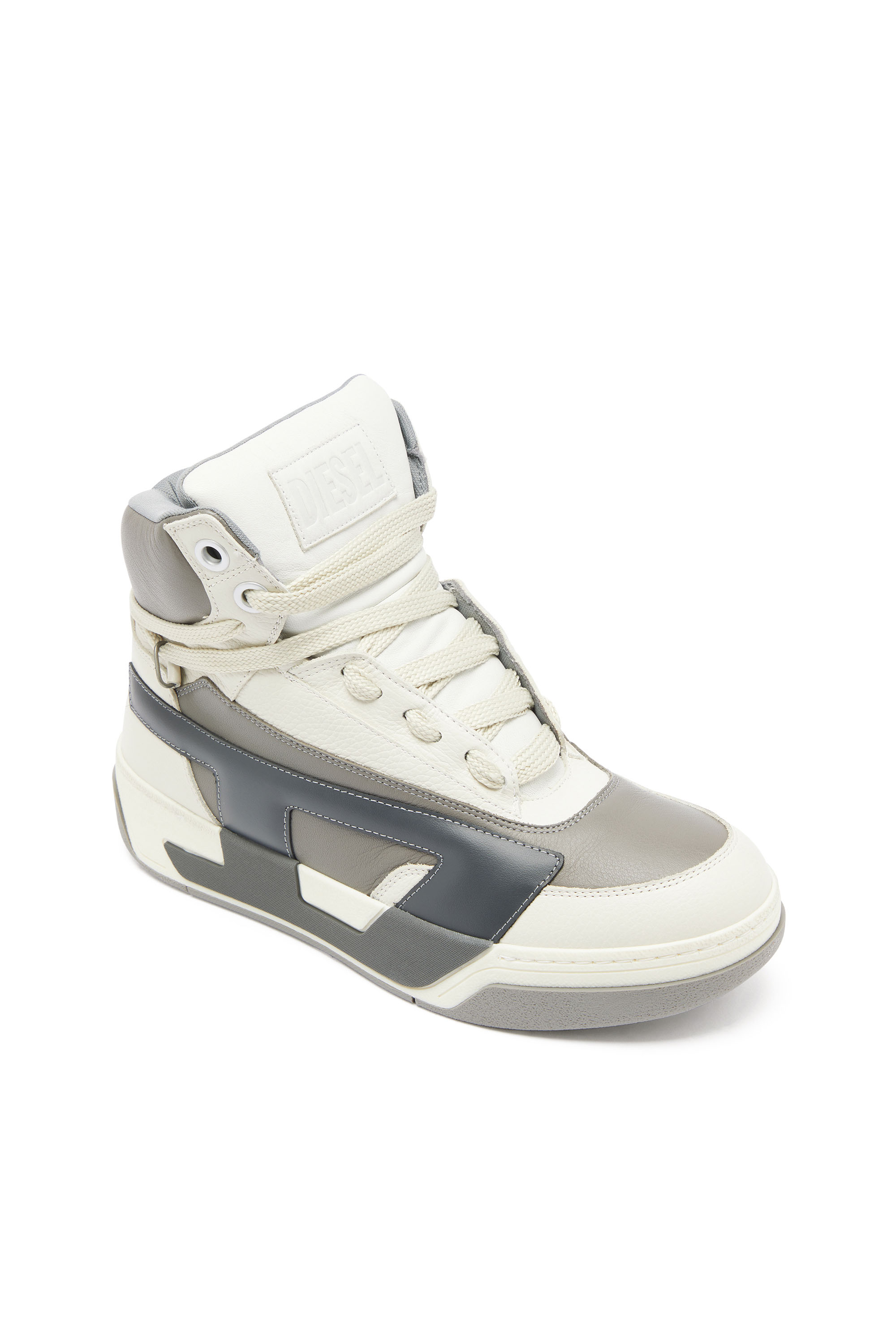 Diesel - S-D-OLLIE MID, Male's ミッドカットスニーカー in ホワイト/グレー - 6