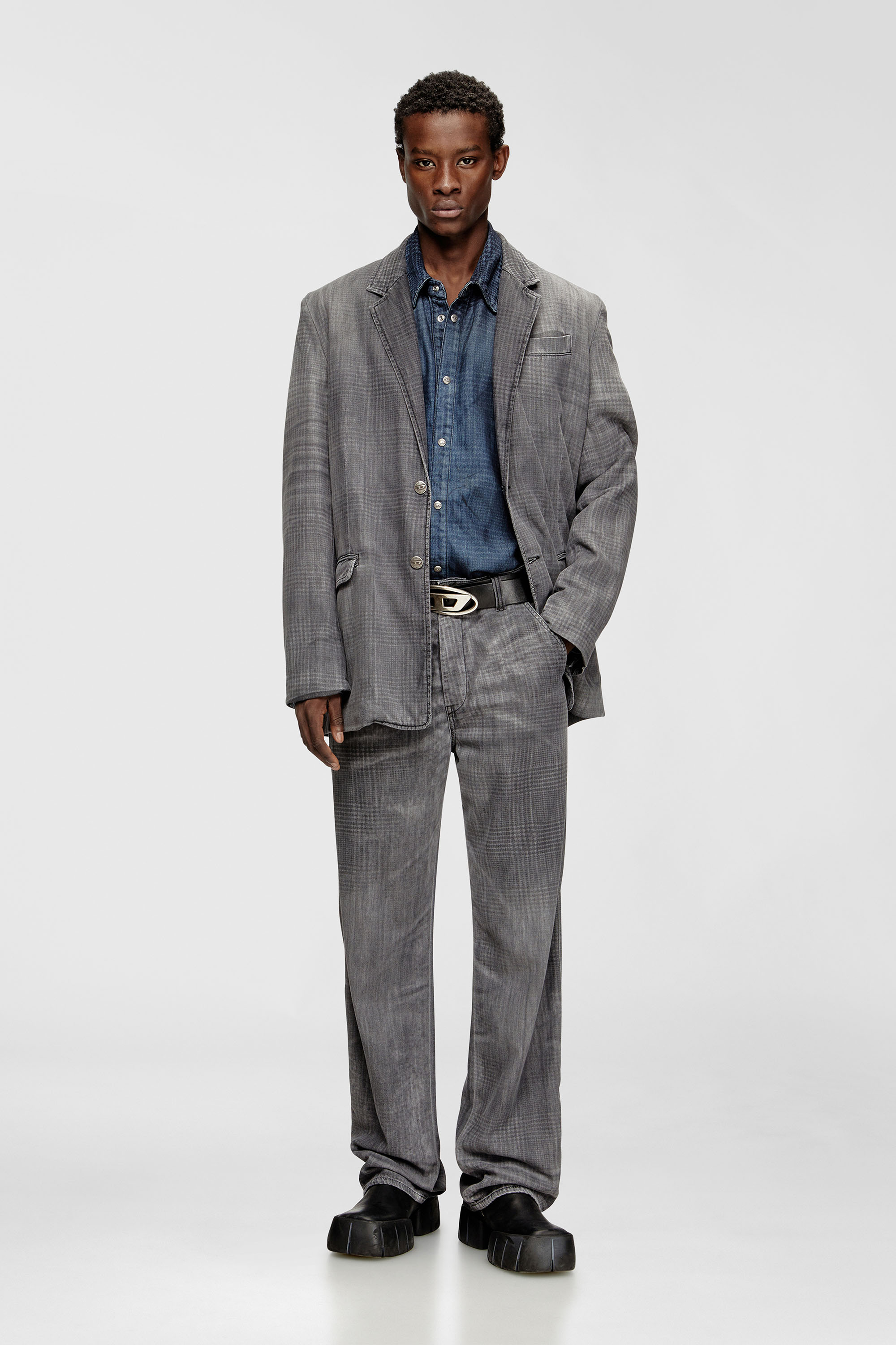 Diesel - D-REGER-S1, Unisex's デニムジャケット in グレー - 2