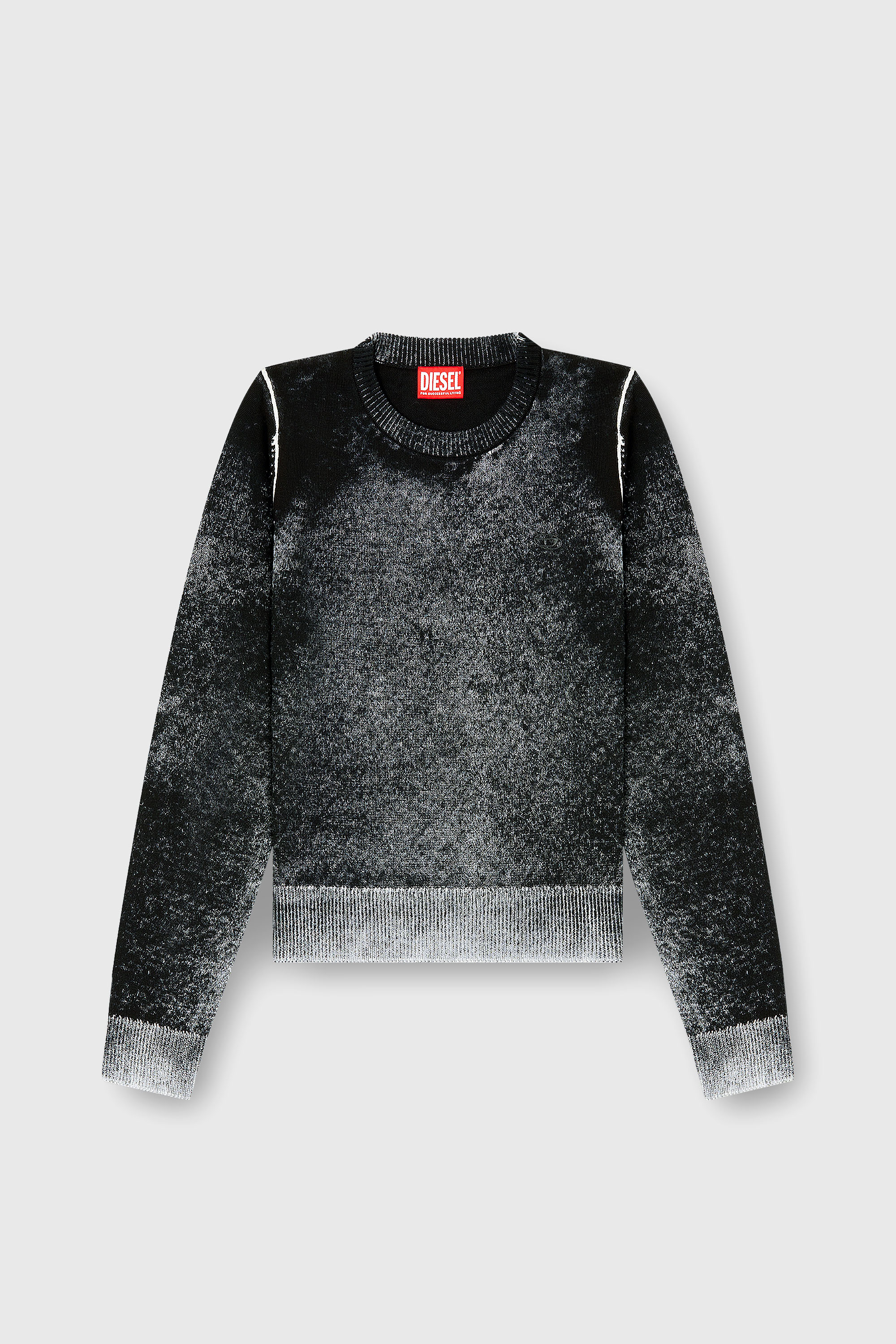Diesel - M-LOVRE, Female's プルオーバーニット in グレー/ブラック - 2