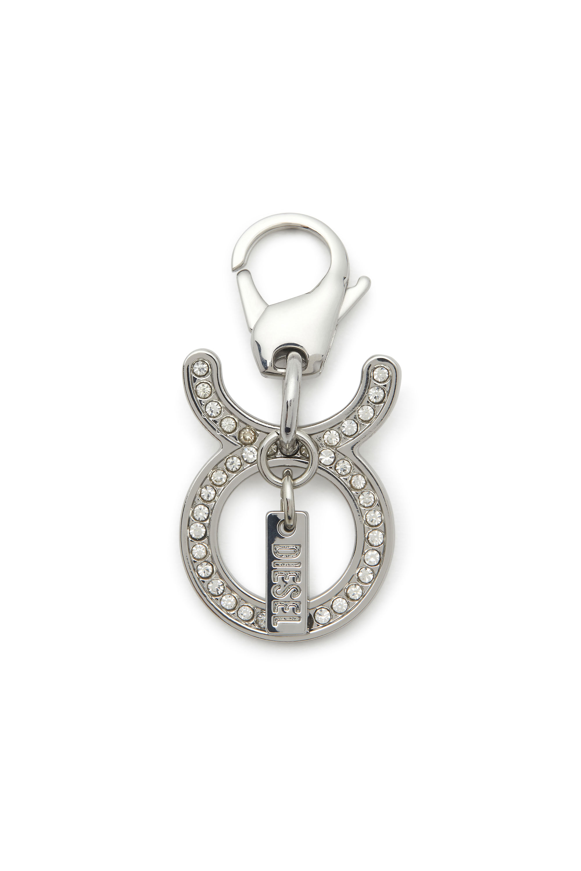Diesel - CHARM TAURUS, Unisex's Metal Taurus charm with rhinestones in シルバー - 1