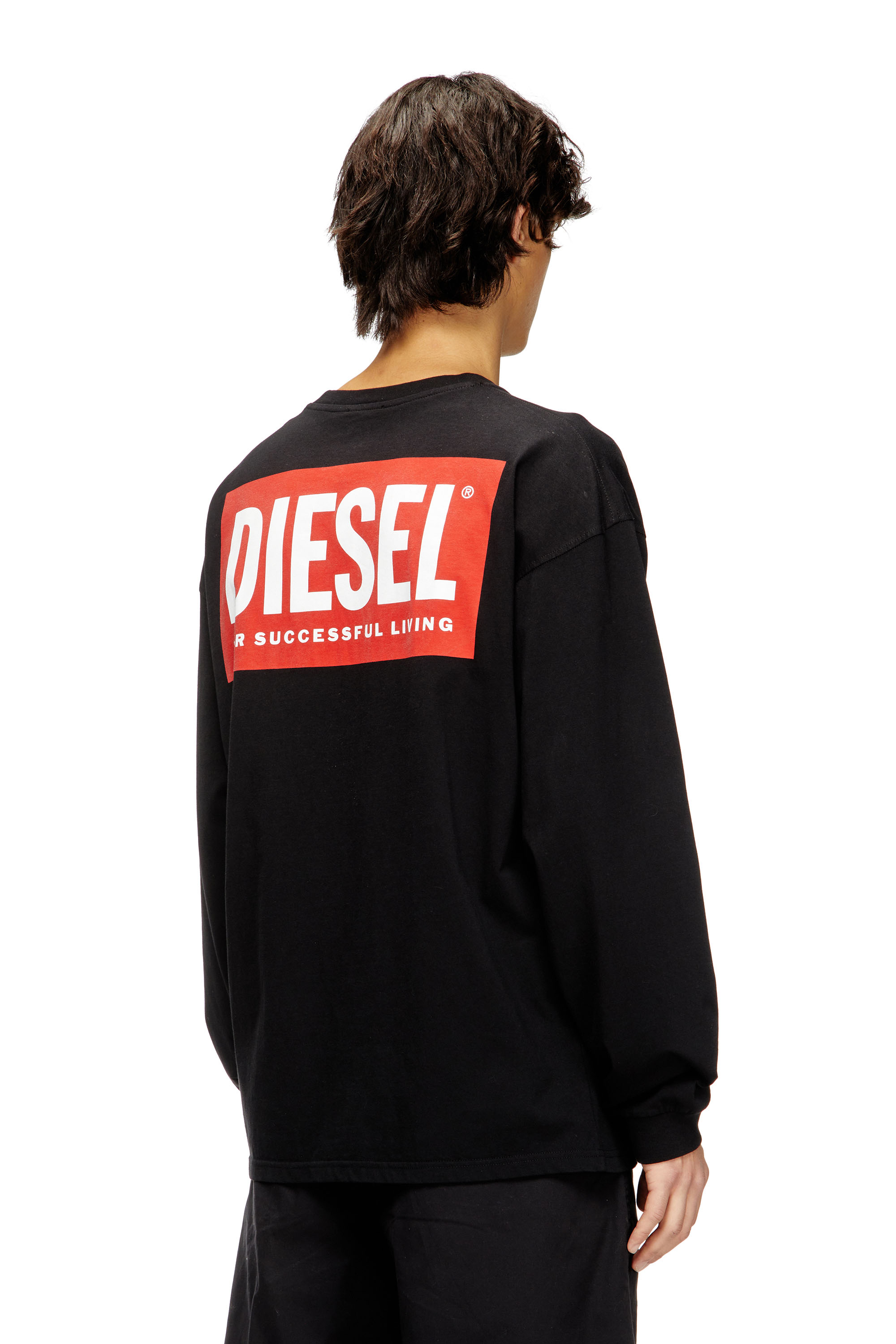 Diesel - T-BOXT-LS-BISK, Male's 長袖Tシャツ in ブラック - 4