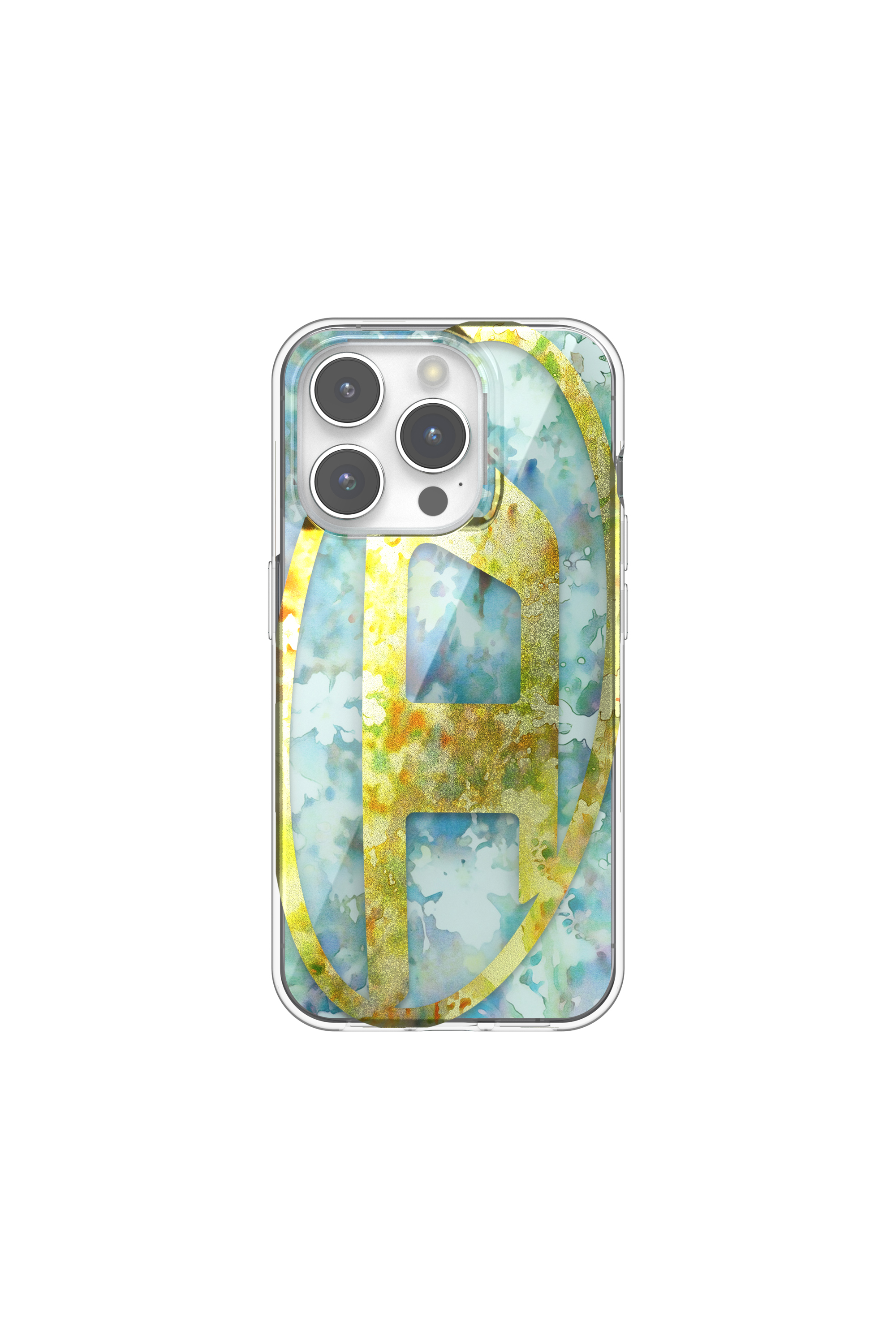 Diesel - 60064 AOP CASE, Unisex's iPhone 15 Pro in イエロー/ブルー - 2