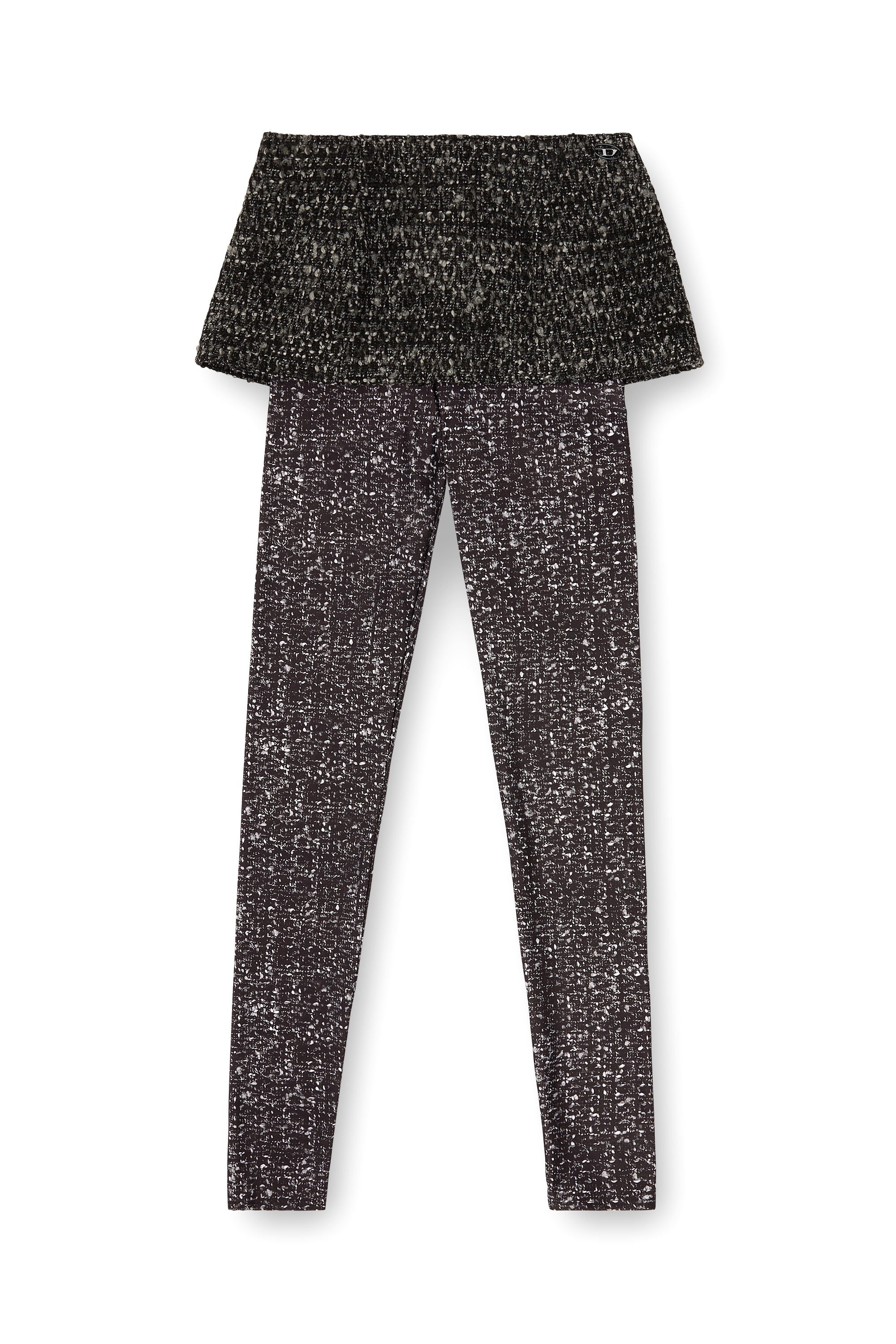 Diesel - P-HOUR, Female's Bouclé skirt with leggings in ブラック - 3