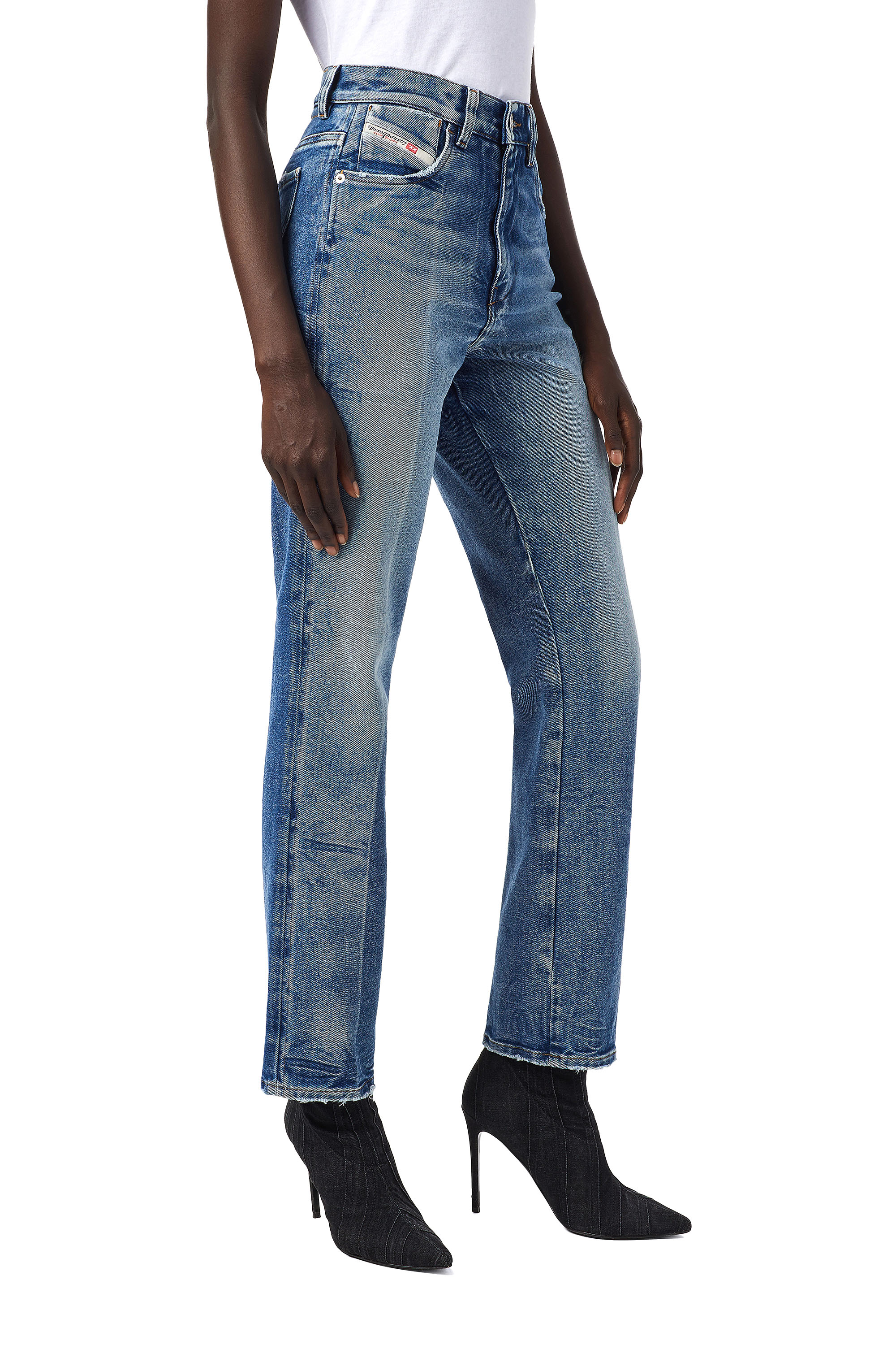 Diesel - D-Arcy 09A26 Straight Jeans, ミディアムブルー - Image 4