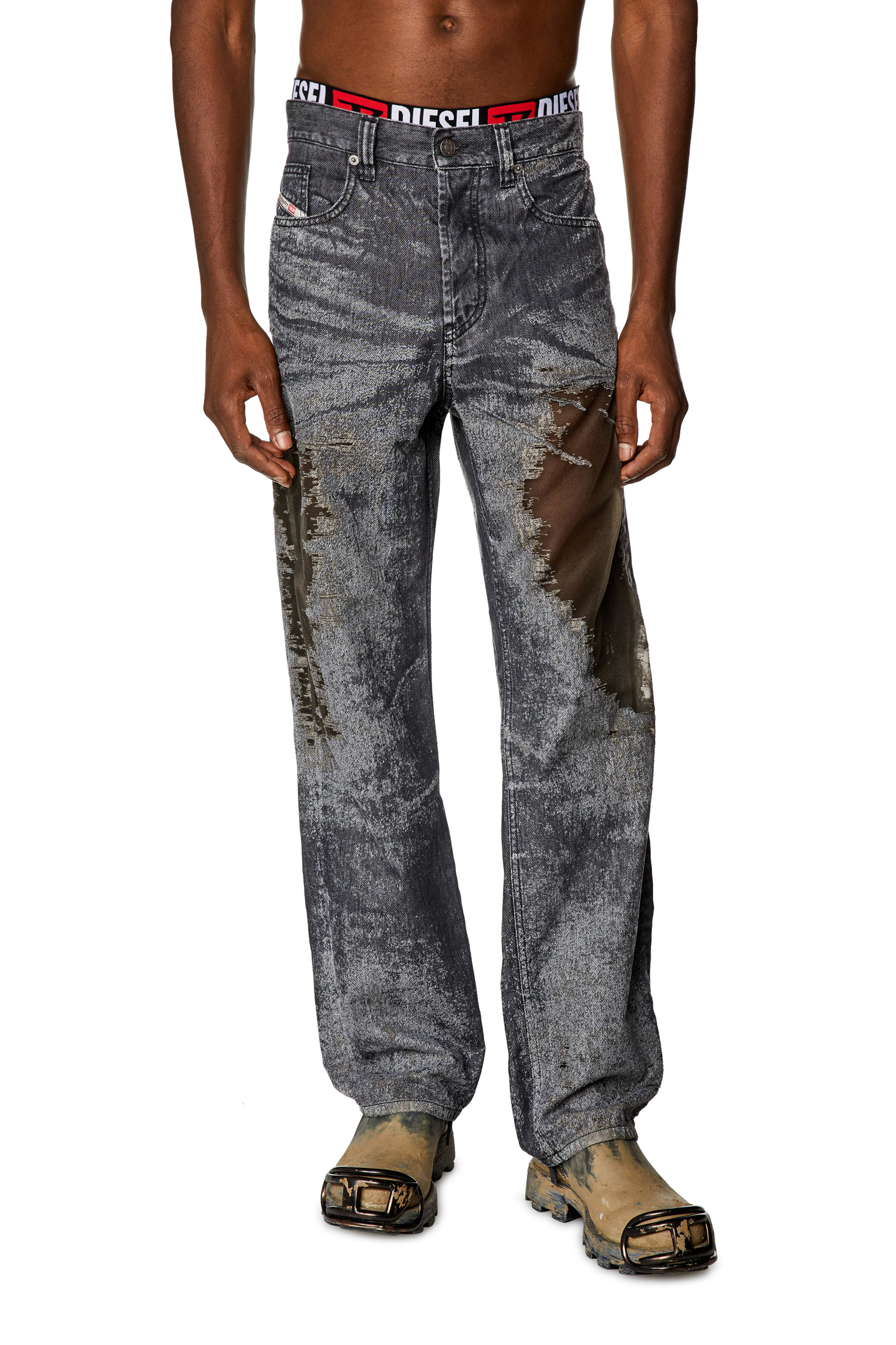 Diesel - Straight Jeans 2010 D-Macs 007T7, ブラック/ダークグレー - Image 2