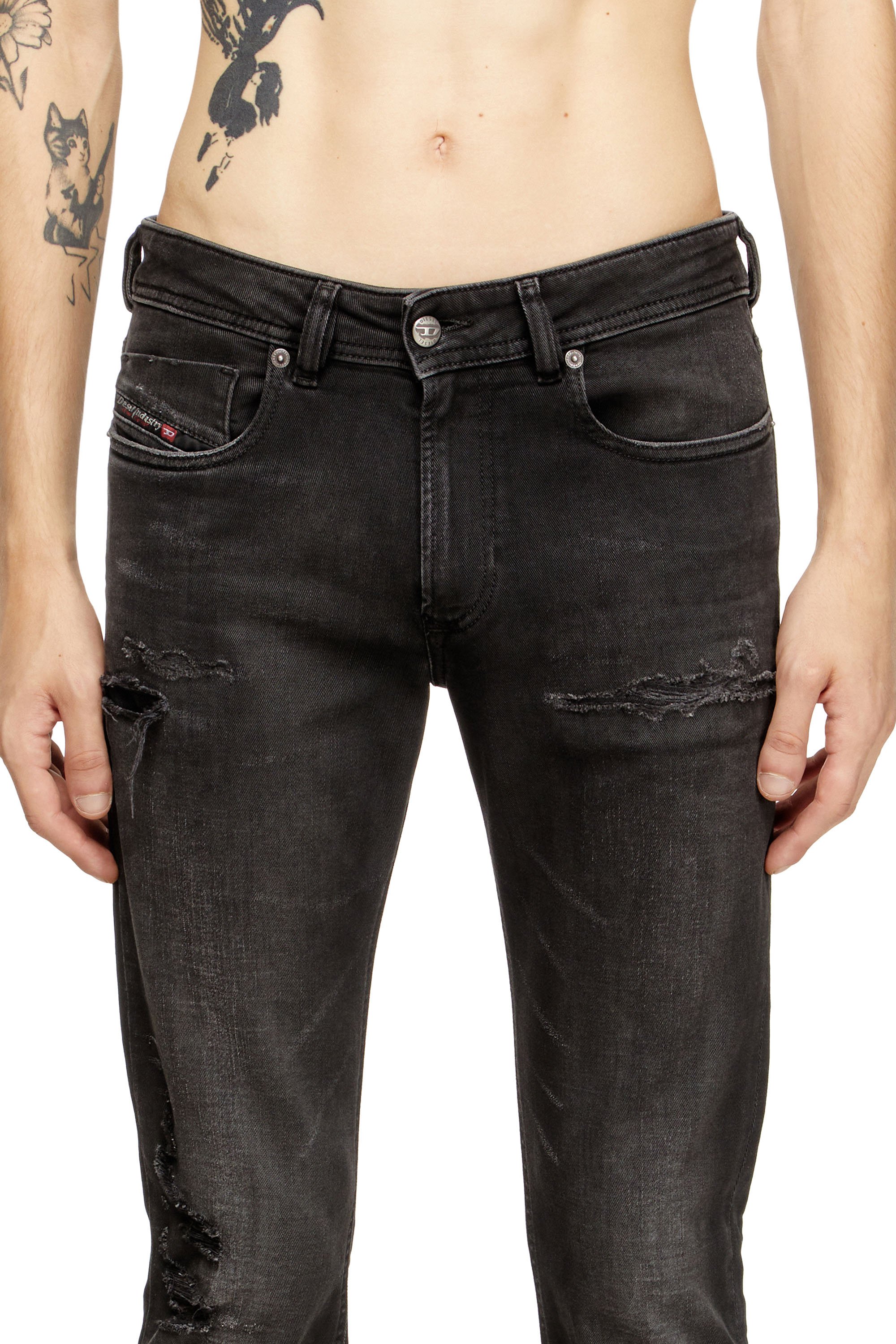 Diesel - Male's Skinny Jeans 1979 Sleenker 068SG, ブラック/ダークグレー - 4