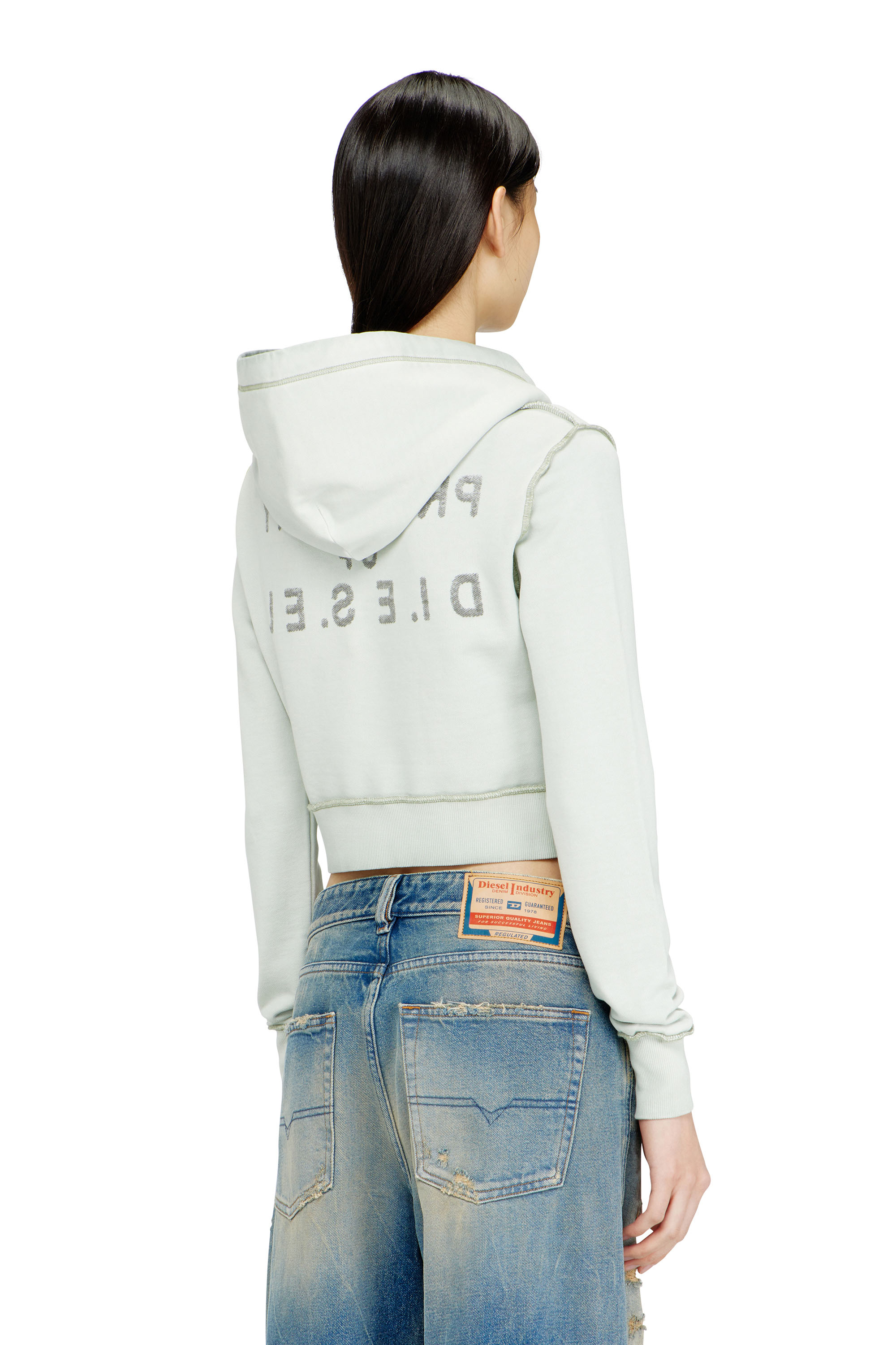 Diesel - F-SLIMMY-HOOD-S1, Female's プルオーバーパーカー in アジュール - 4