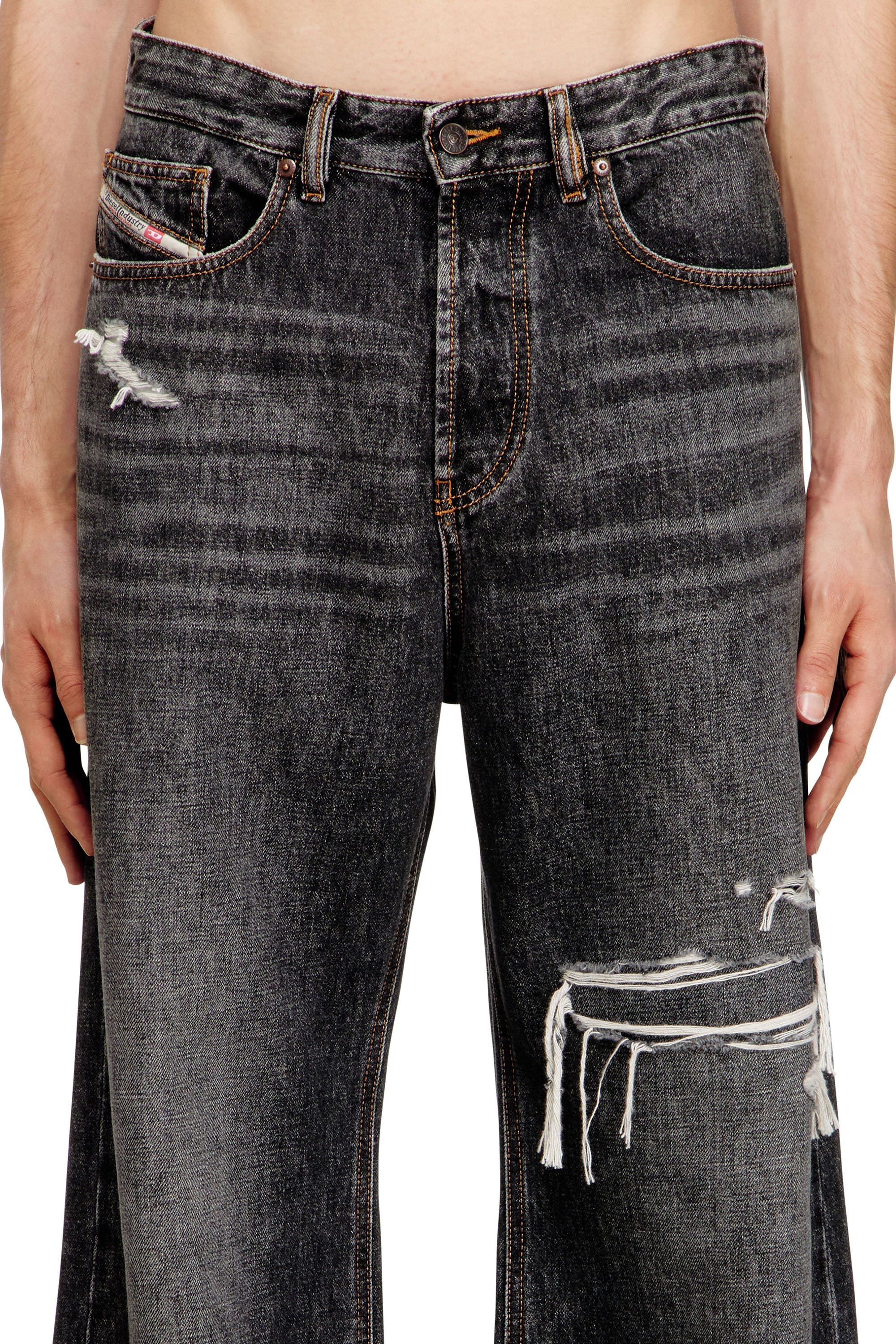 Diesel - Male's Relaxed Jeans D-Rise 007DN, ブラック/ダークグレー - 5