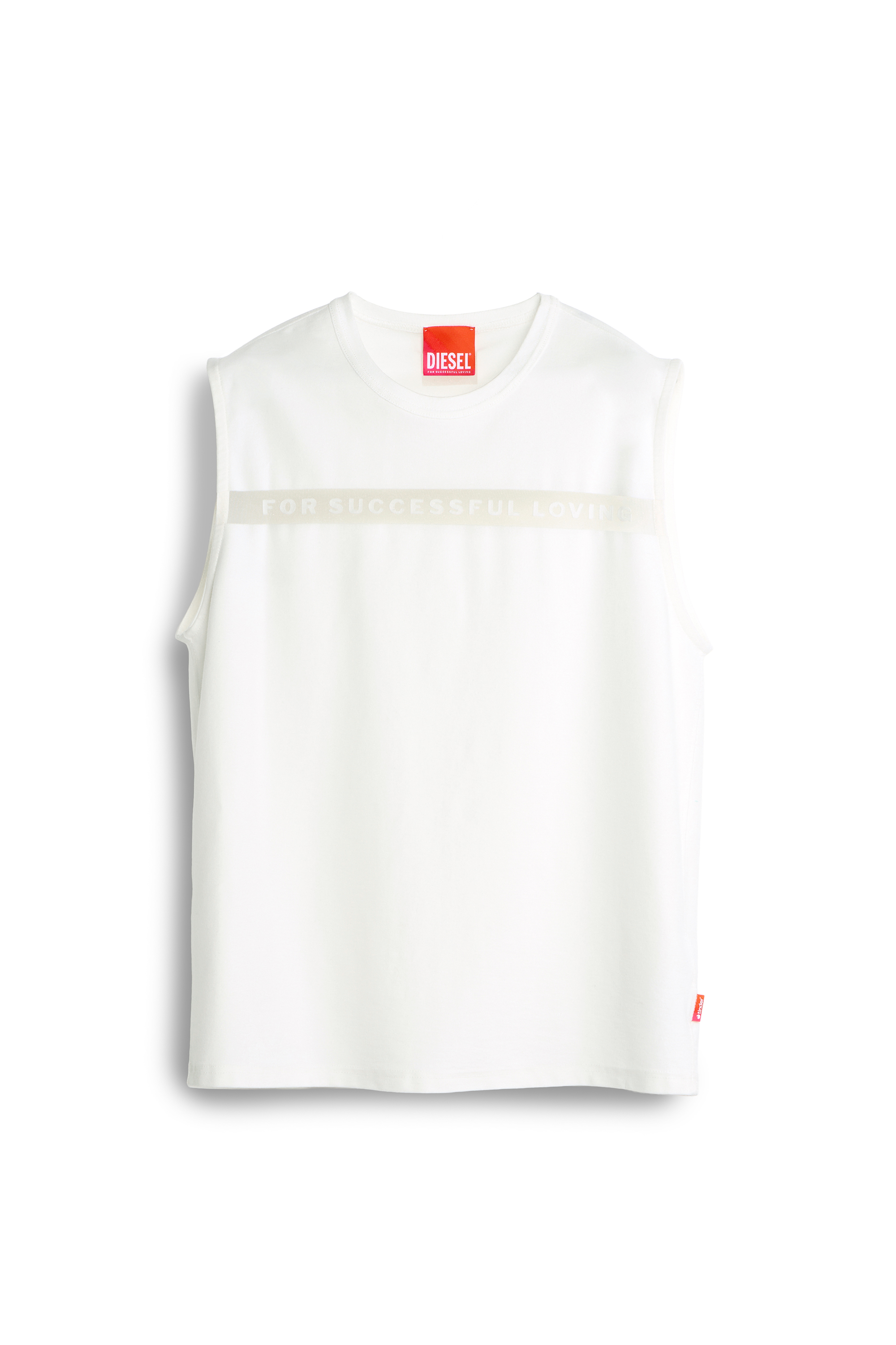 Diesel - PR-T-NORM-BISC-MATI-R, Unisex's Tank top with For Successful Loving logo in ホワイト - 2