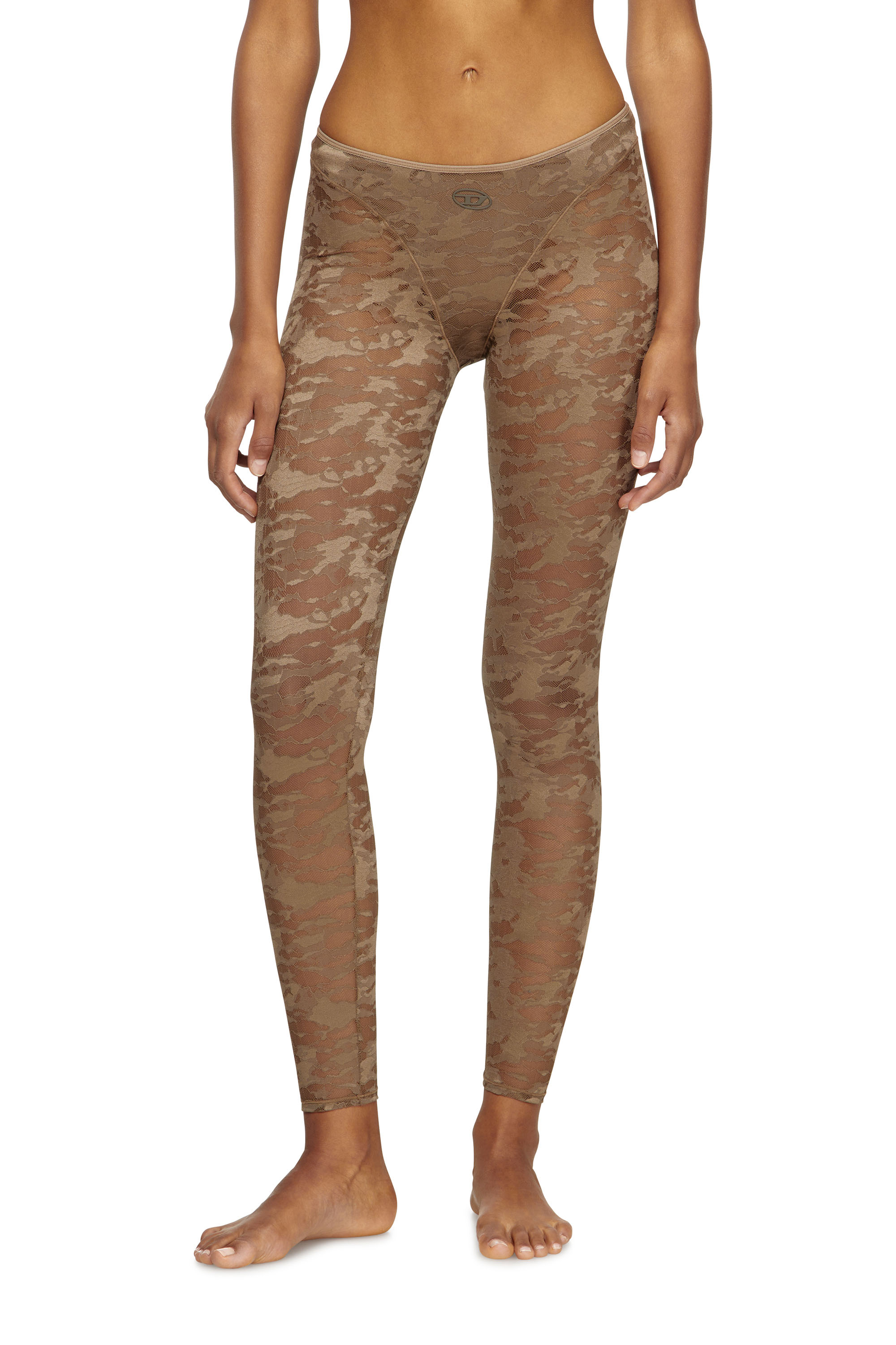 Diesel - CLAIRE-UTLT, Female's Camo lace leggings in ブラウン - 2