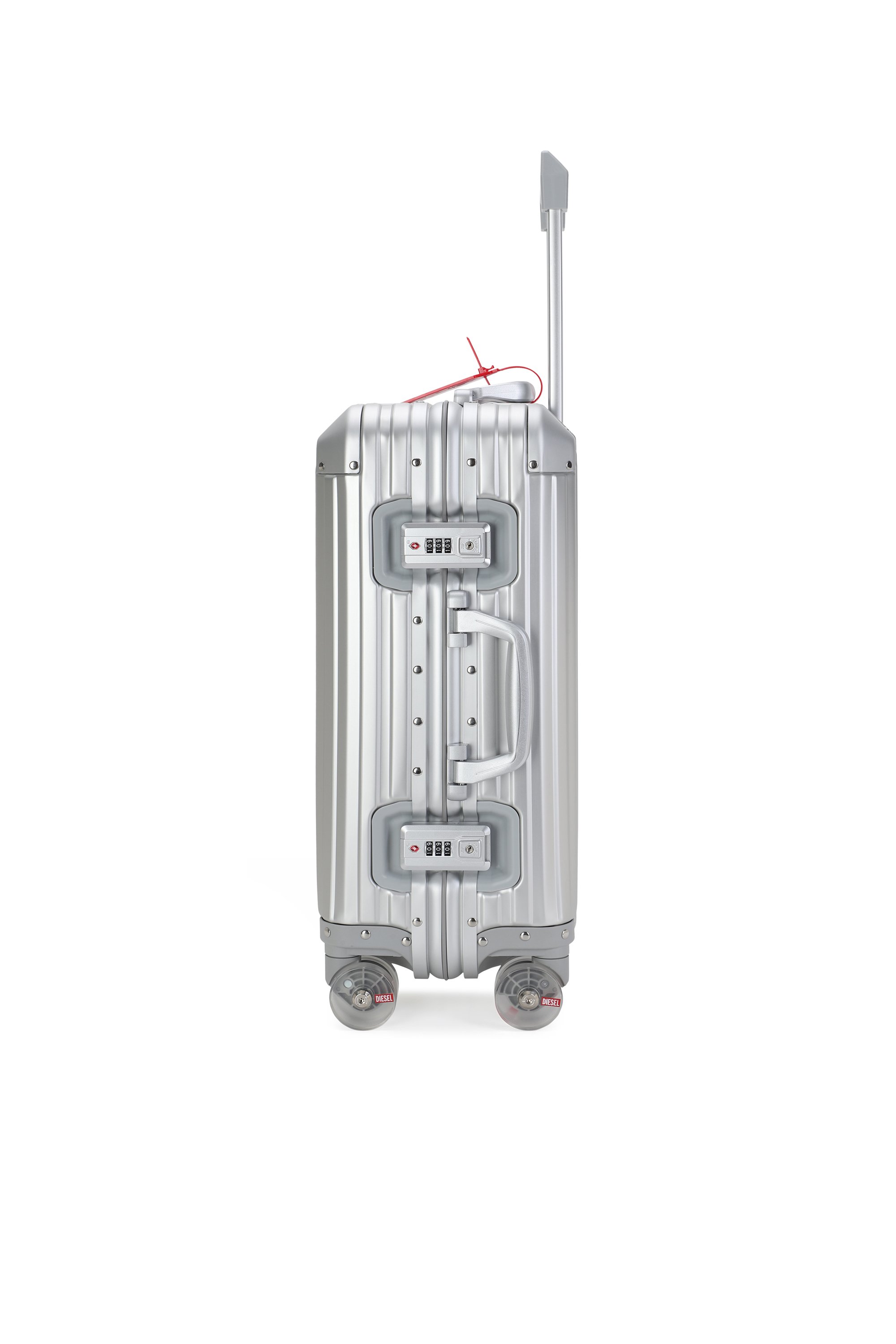 Diesel - DIESEL ALUMINUM TROLLEY- DSL002, Unisex's Aluminum Carry-On Luggage 20" in シルバー - 3