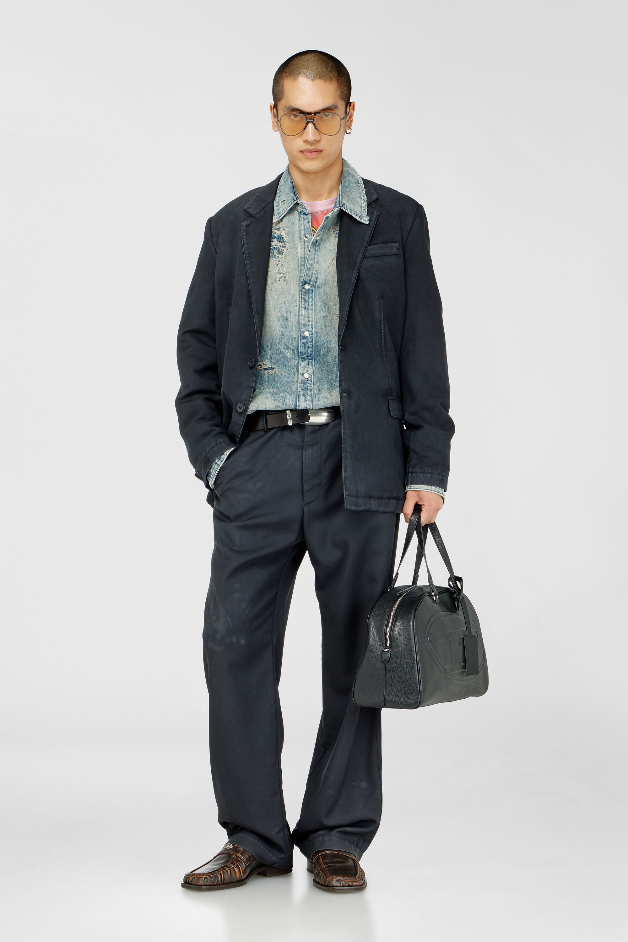 Diesel - P-HANT-CHINO-AECB, Male's パンツ in ブラック - 1
