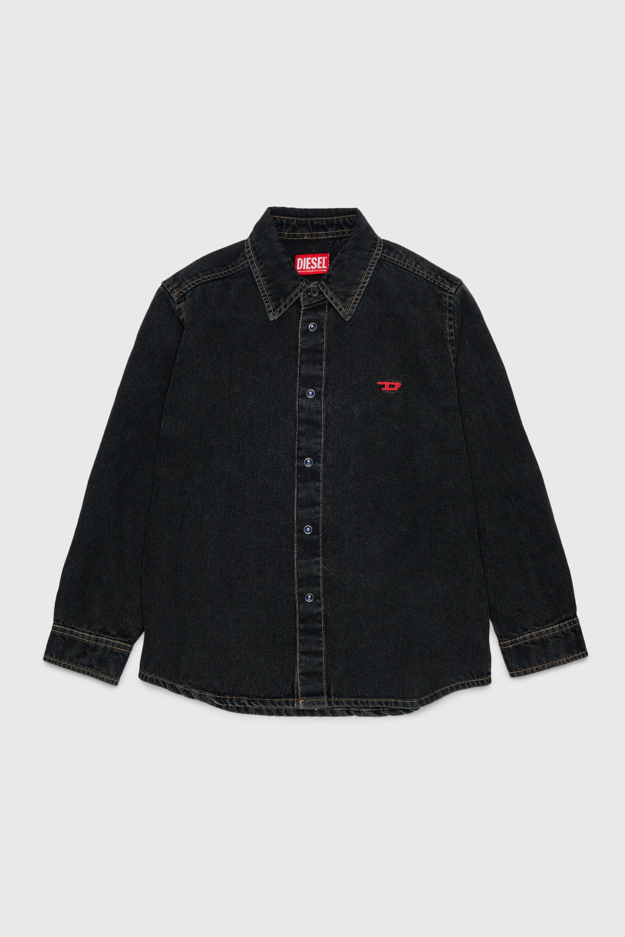 Diesel - CSIMPLY-OVER, Male's シャツ in ブラック/ダークグレー - 1