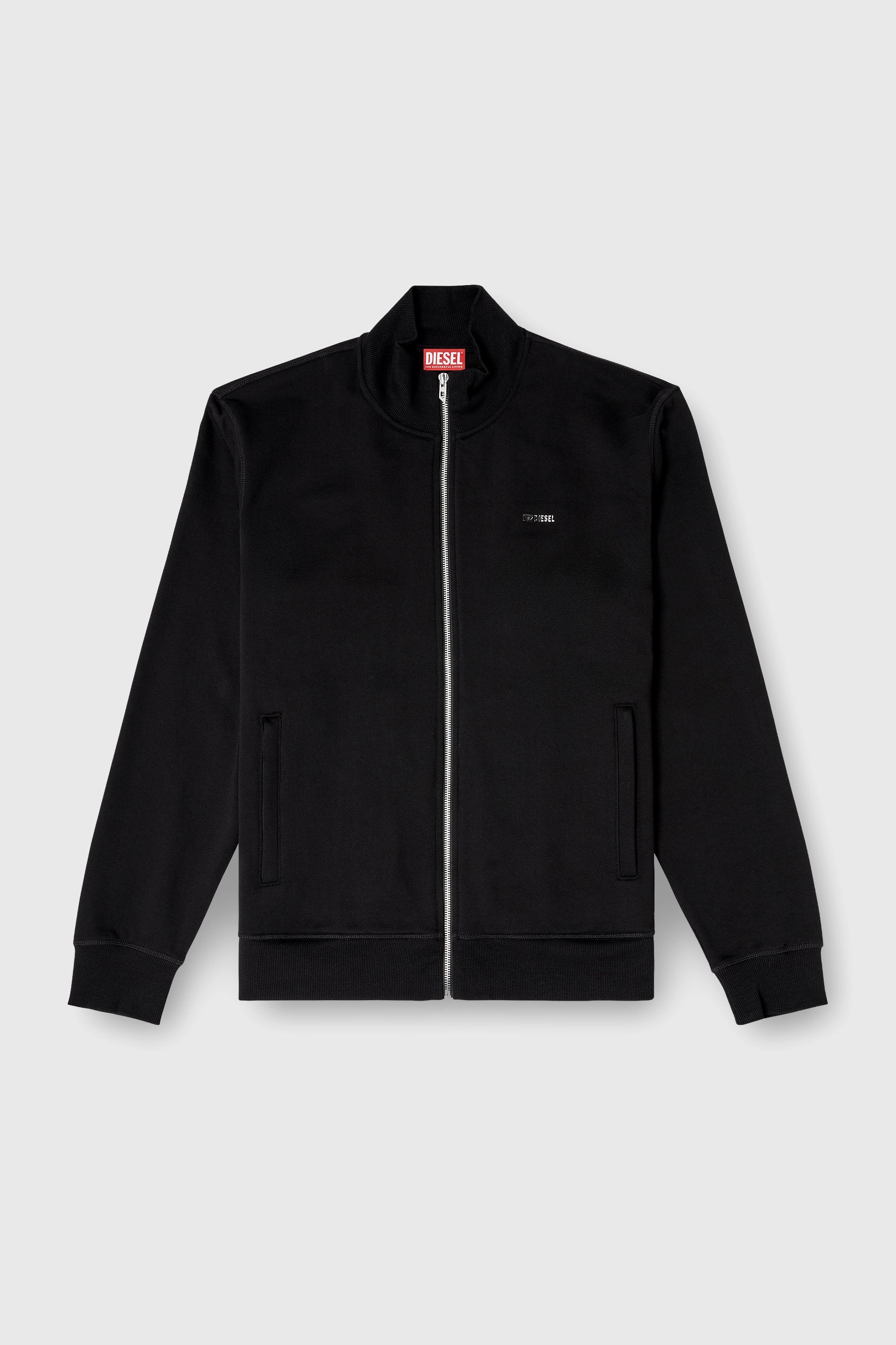 Diesel - S-LOCK-MET, Male's ジップアップスウェット in ブラック - 2