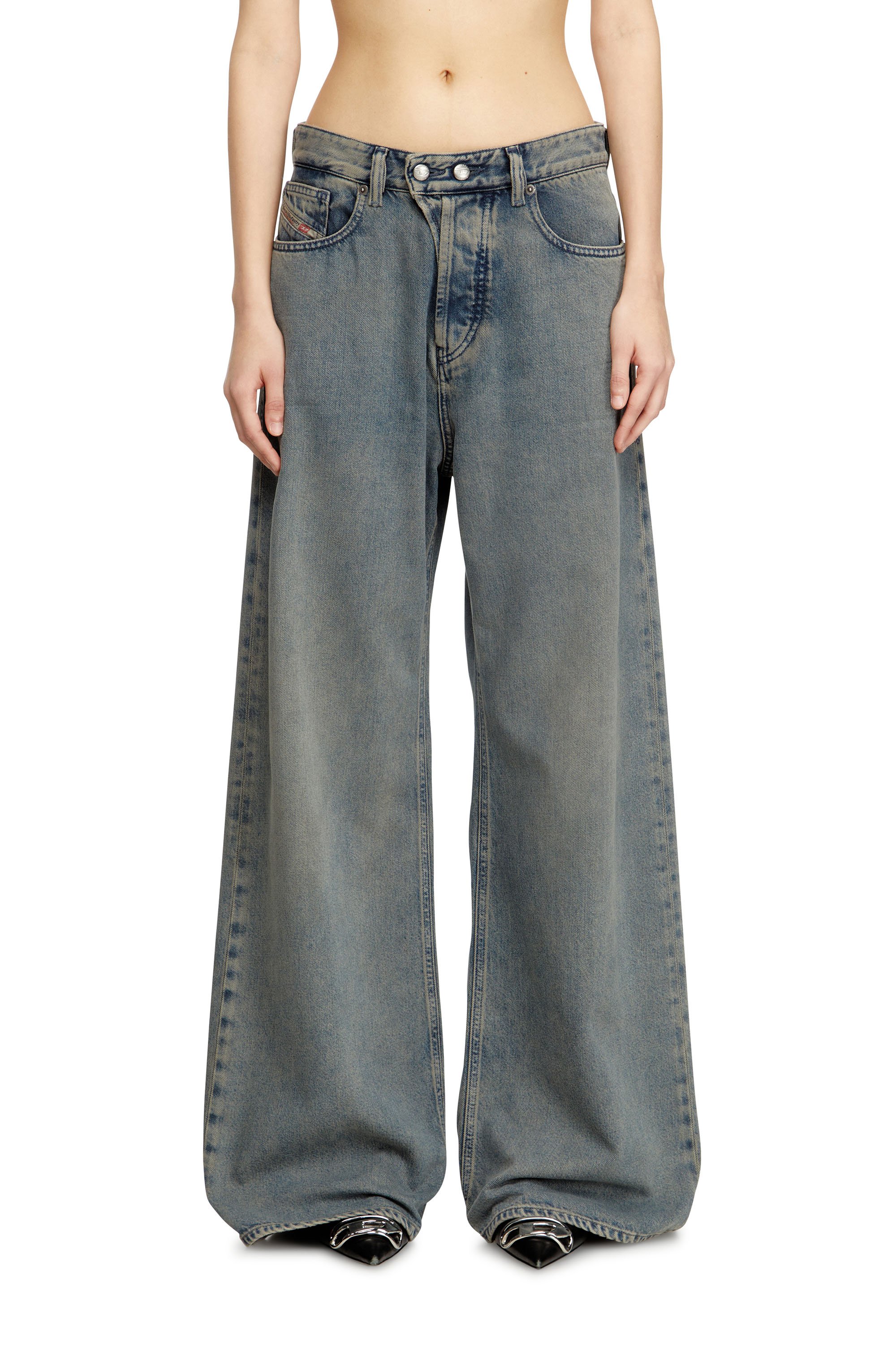 Diesel - Female's Relaxed Jeans 1996 D-Sire 09N24, ミディアムブルー - 1