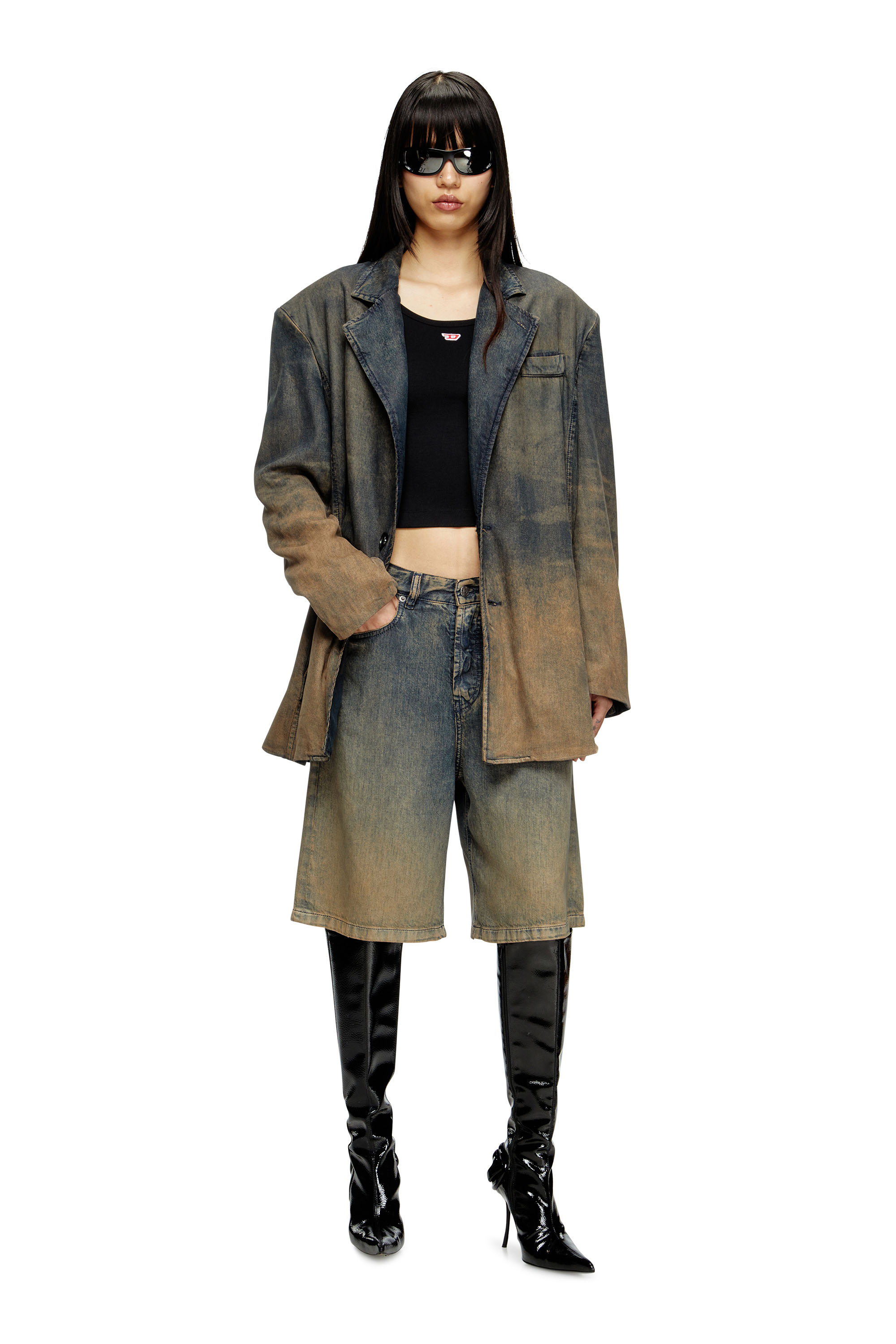 Diesel - T-BALLET-D, Female's Tシャツ 長袖 in ブラック - 3