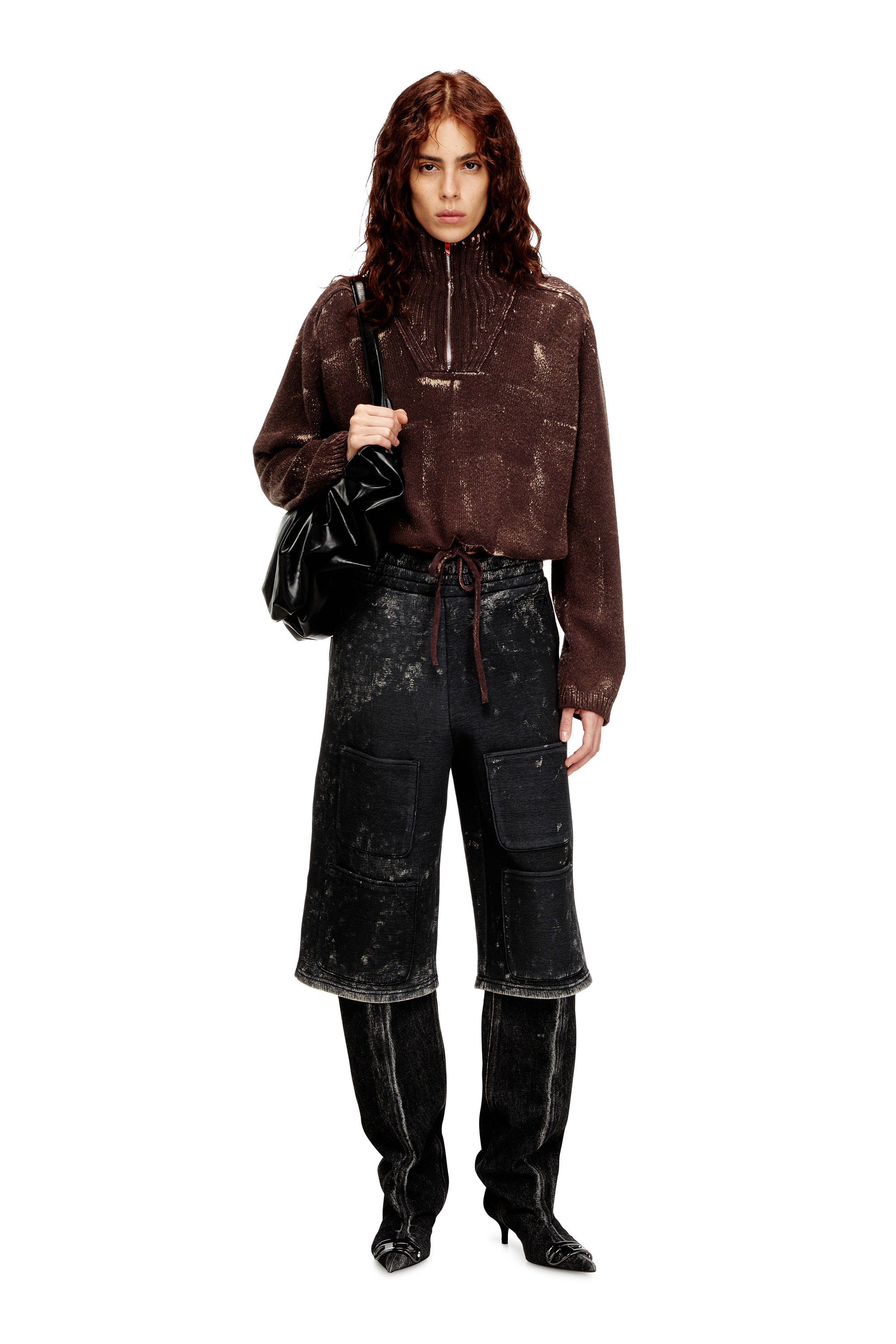 Diesel - S-TYP, Unisex's ハーフパンツ in ブラック/ダークグレー - 3