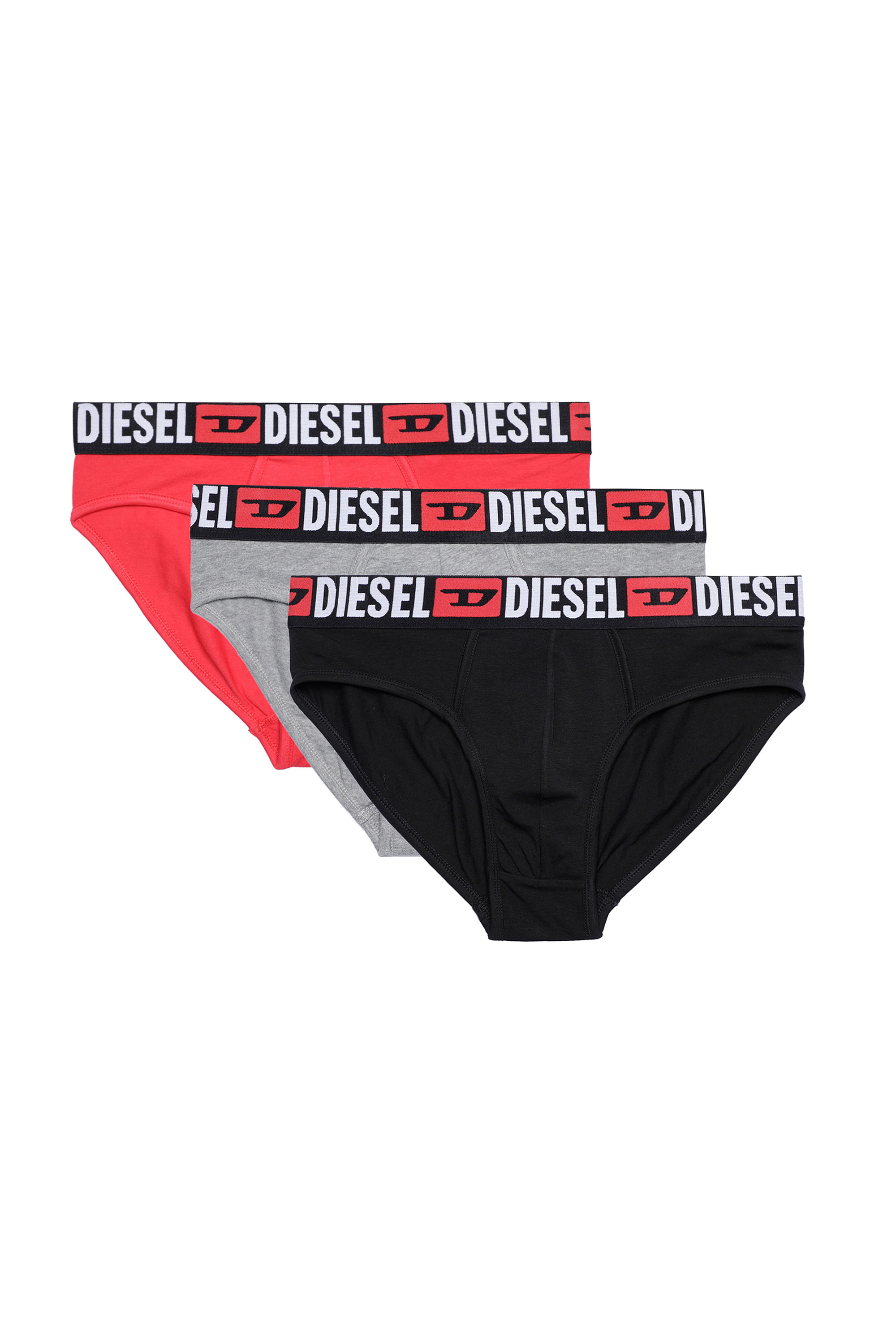 Diesel - UMBR-ANDRETHREEPACK, Male's アンダーウェアブリーフ3枚セット in ブラック/グレー - 1