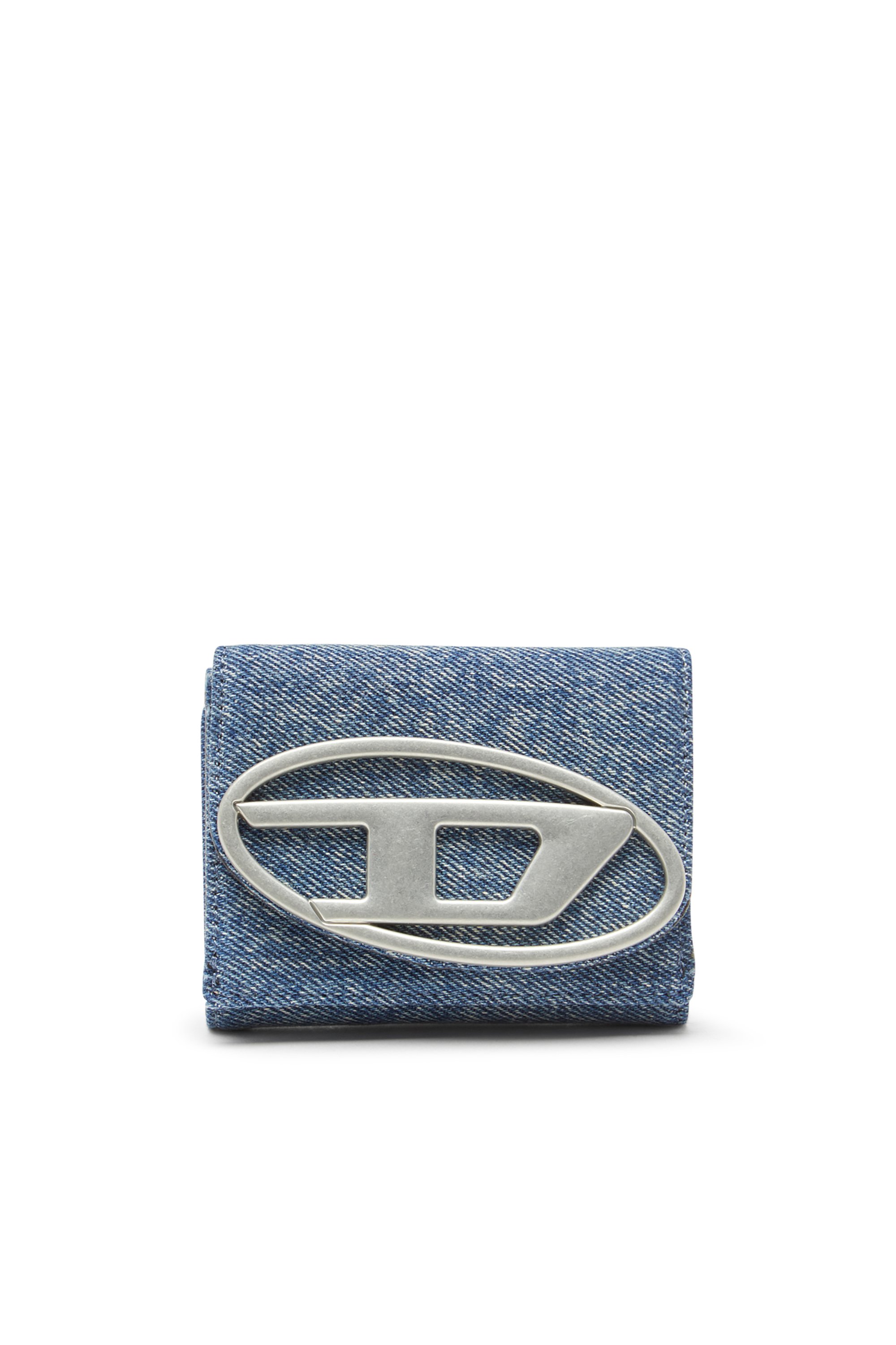 Diesel - 1DR TRI FOLD COIN XS II, Female's Tri-fold wallet in denim in ブルー - 1