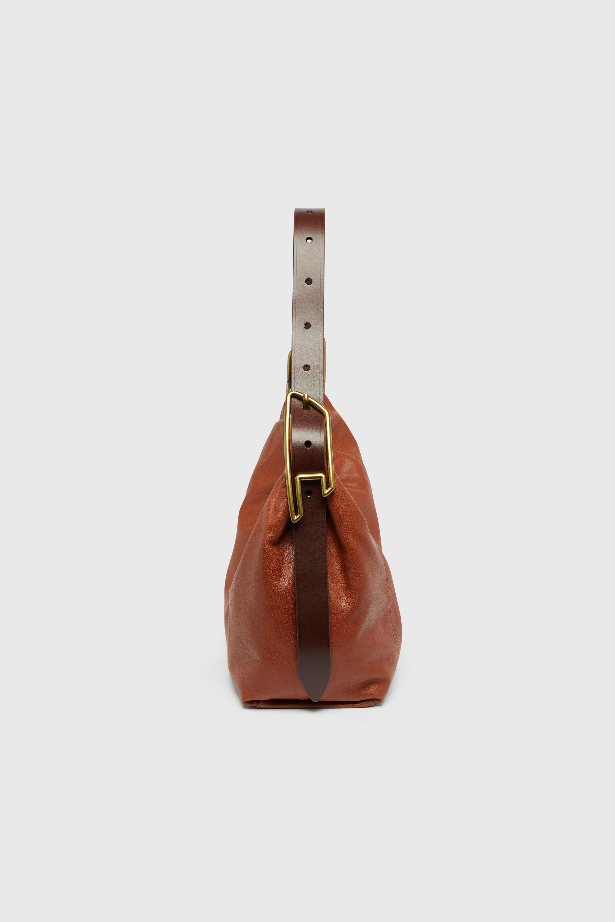 Diesel - D-LINE HOBO S, Female's D-Line-Shoulder bag in shiny leather in ブラウン - 4