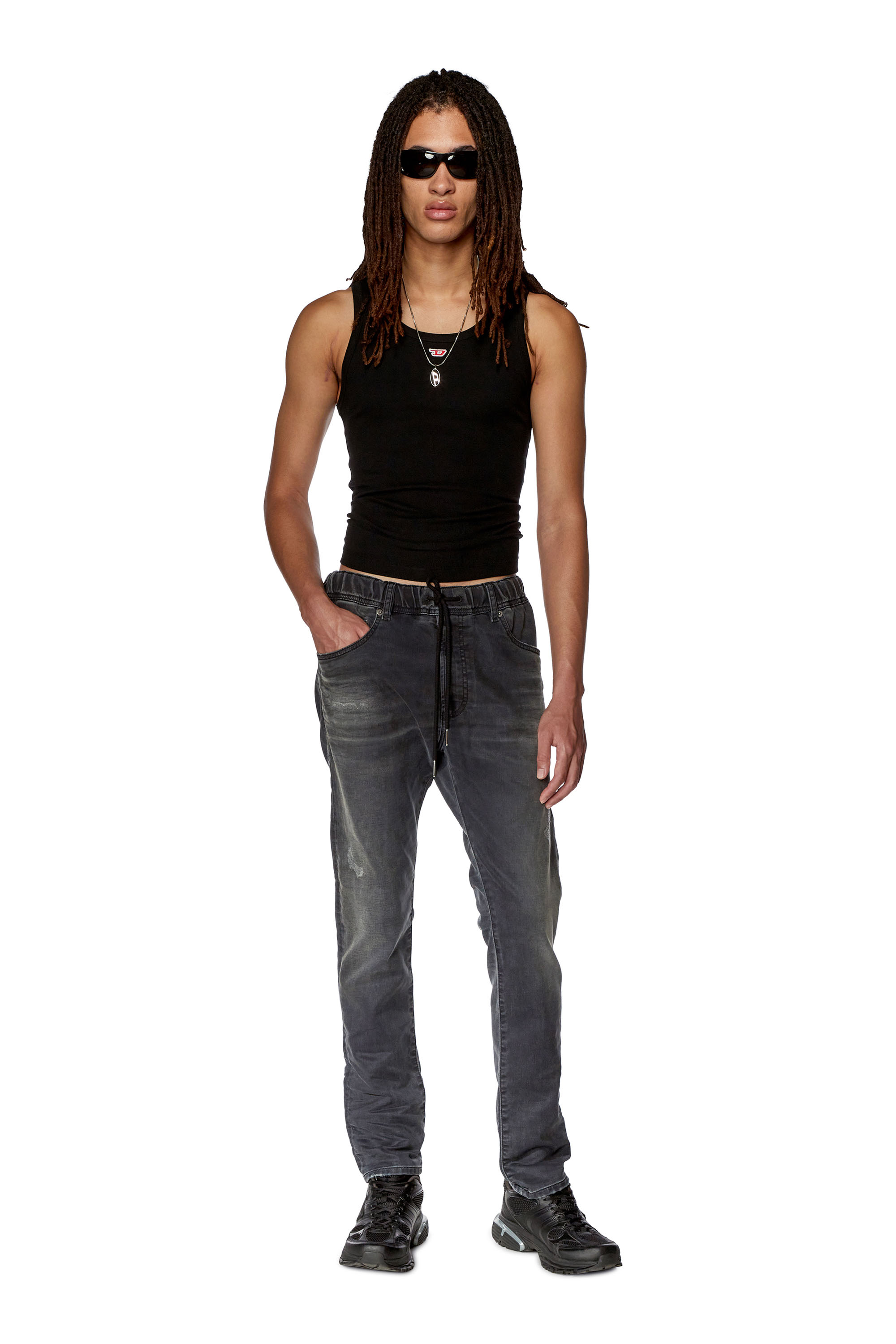 Diesel - Tapered 2030 D-Krooley Joggjeans® 068FP, ブラック/ダークグレー - Image 2