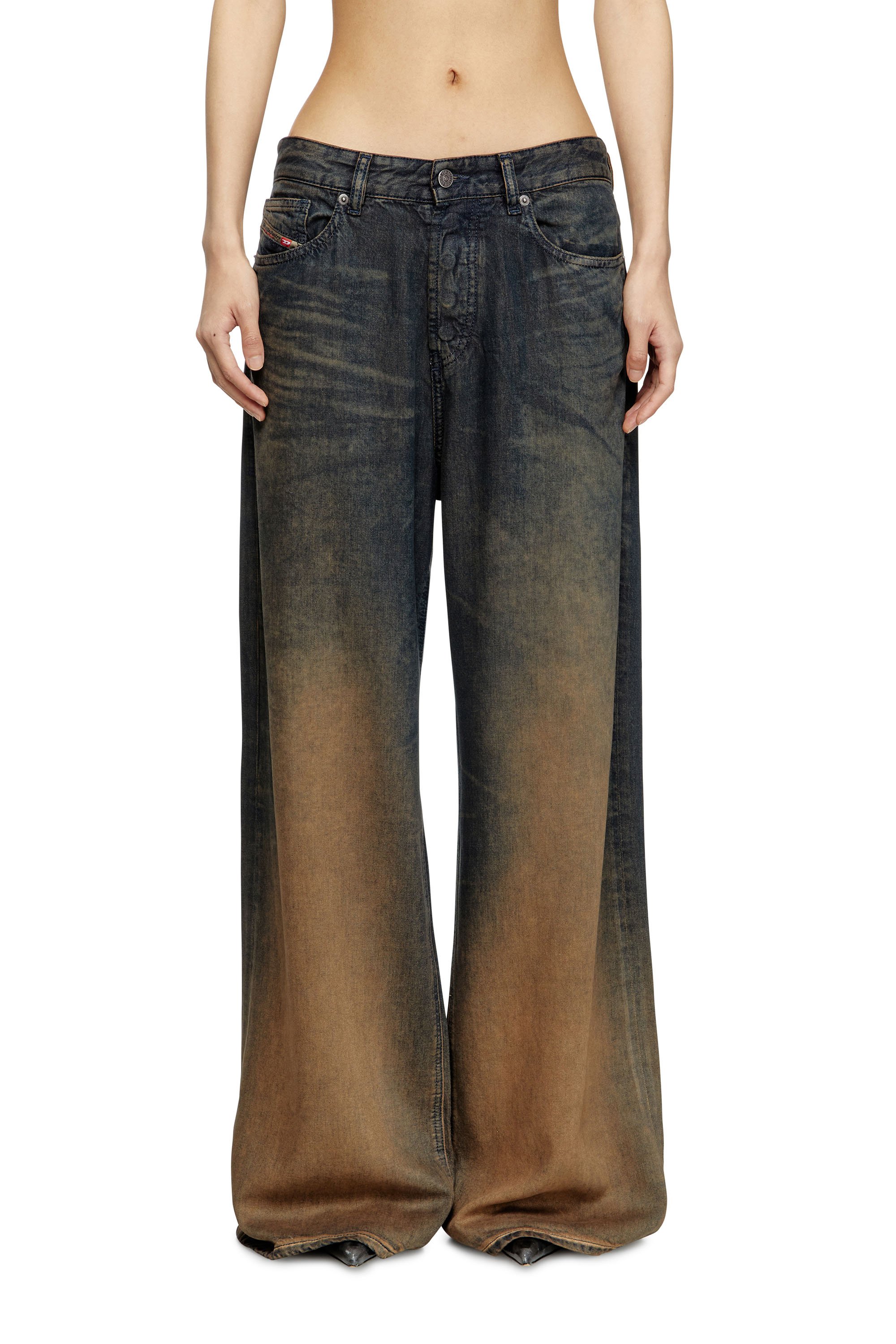 Diesel - Female's Relaxed Jeans 1996 D-Sire 068TF, ブルー/ブラウン - 1