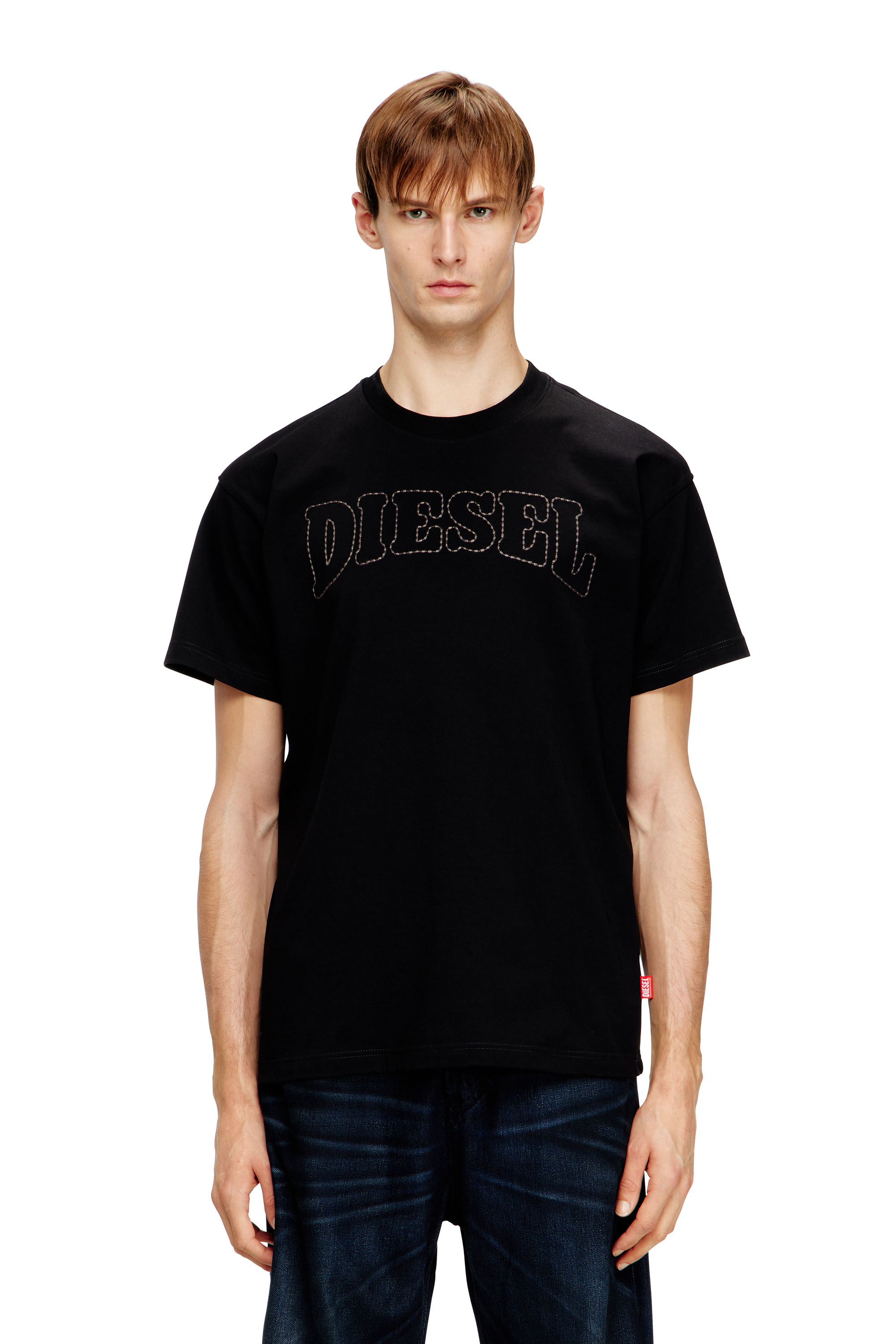 Diesel - T-NORM-V10, Male's Tシャツ in ブラック - 1
