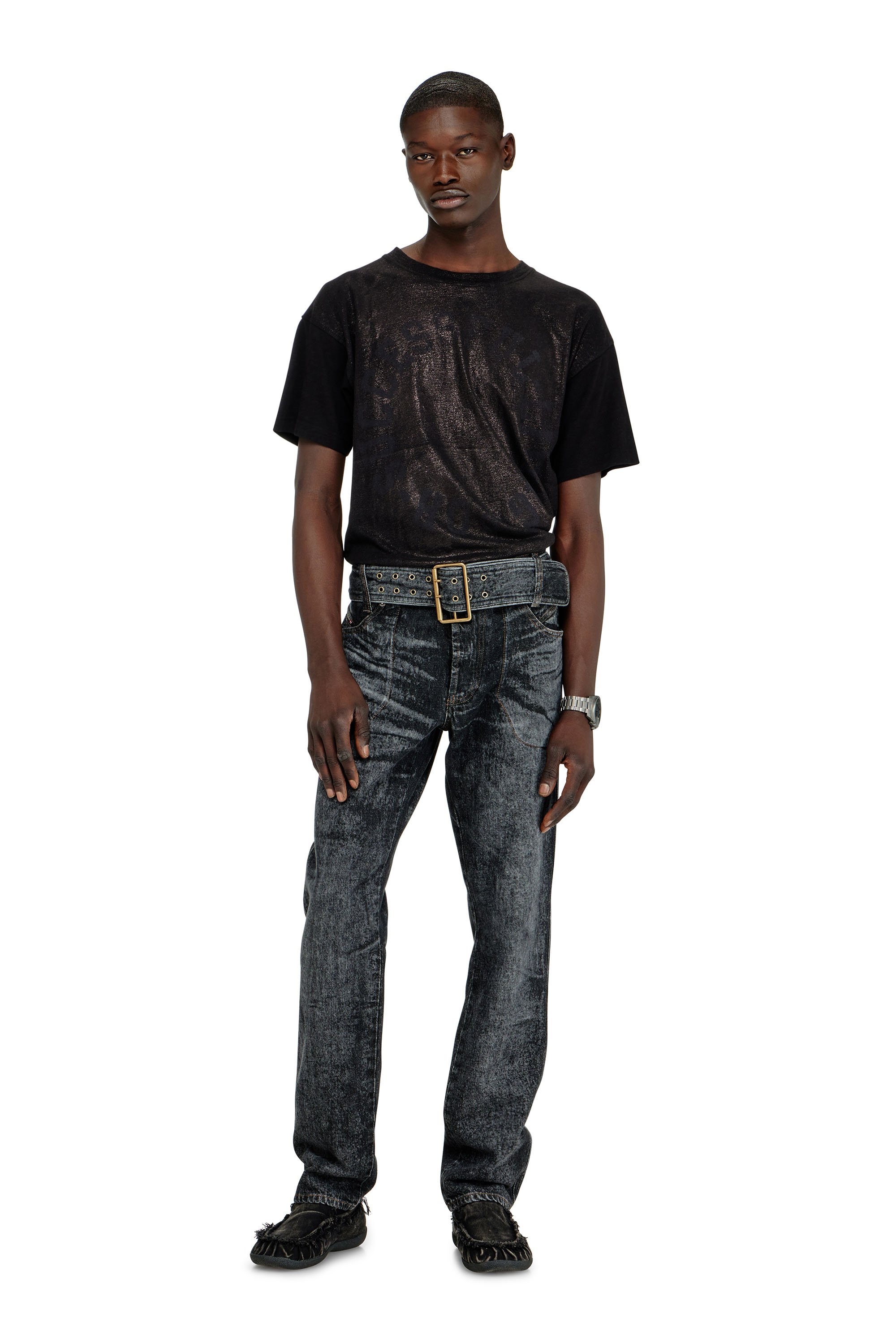 Diesel - T-NORM-AA2, Male's Tシャツ in ブラック - 2