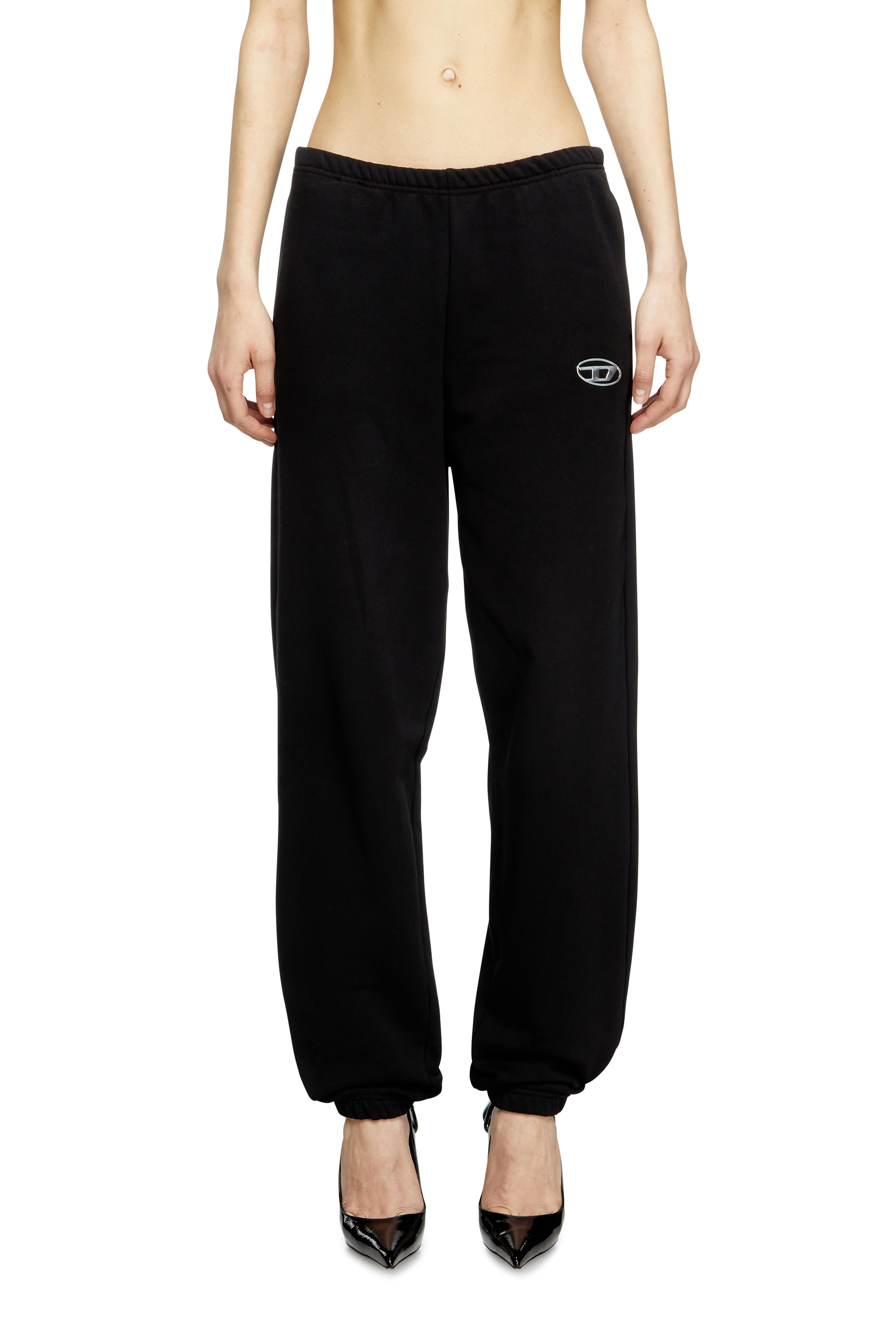 Diesel - P-LACYN-OD, Female's Sweatpants with metal-effect Oval D logo in ブラック - 1